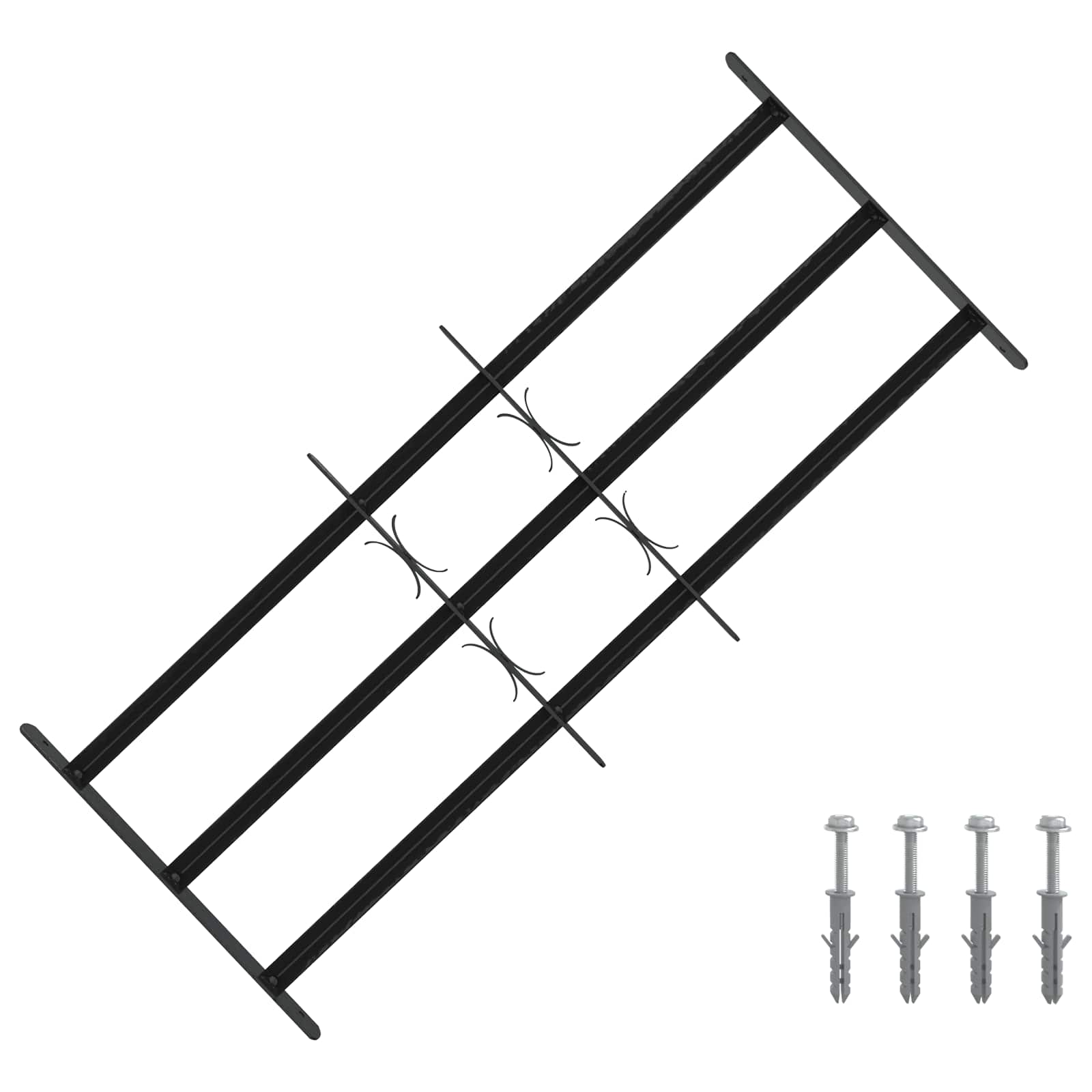 Ikkunoiden Turvaverkko 3 Ristikkopalkilla 3 Pcs 63-114 Cm