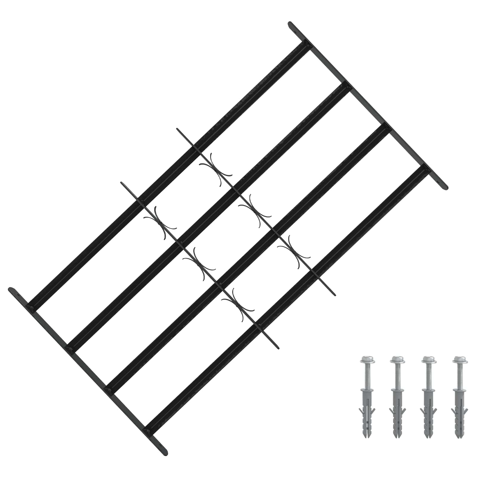 Turvaverkko Ikkunoille, Jossa On 4 Poikkipalkkia 3 Pcs