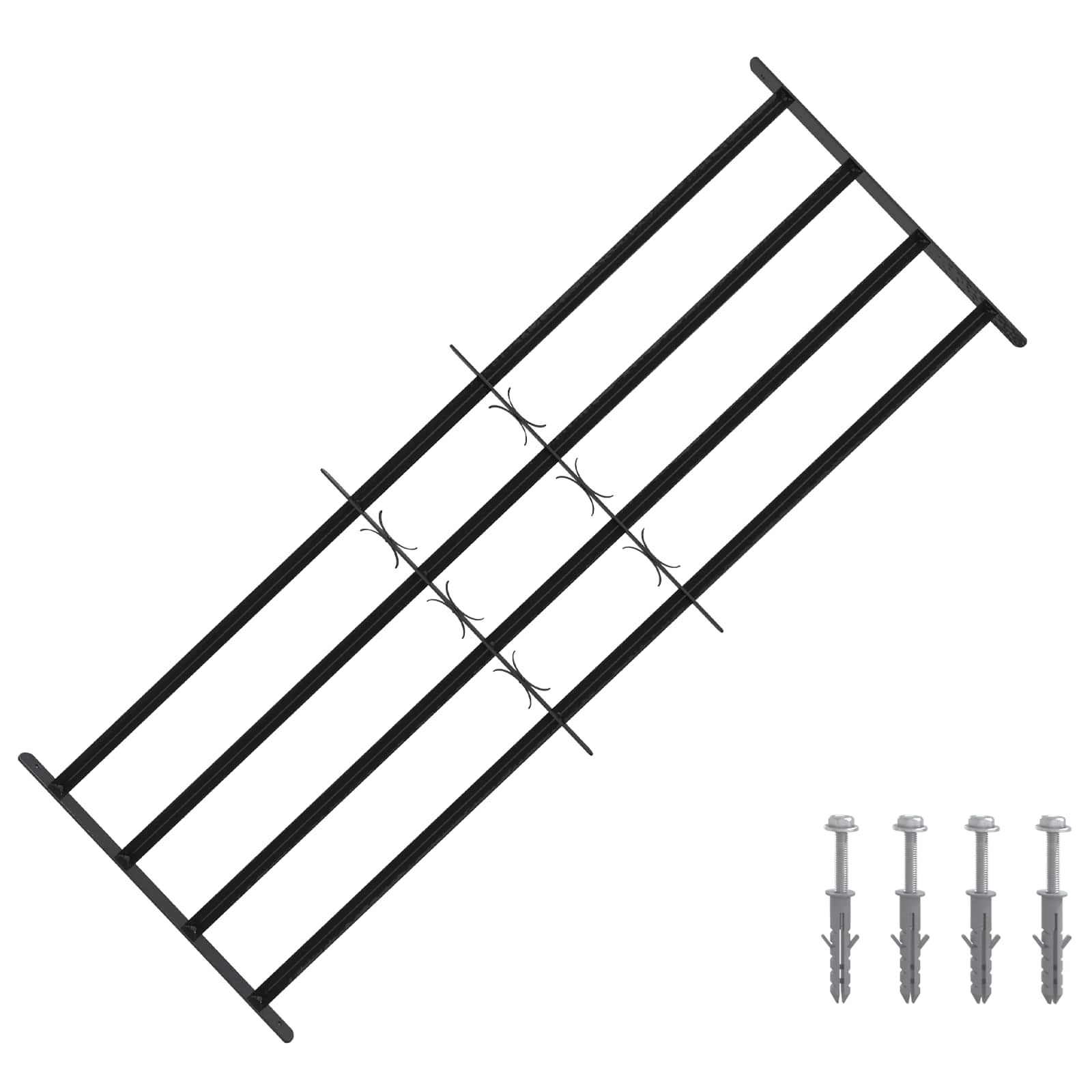 Turvaverkko Ikkunoille, Jossa On 4 Poikkipalkkia 3 Pcs