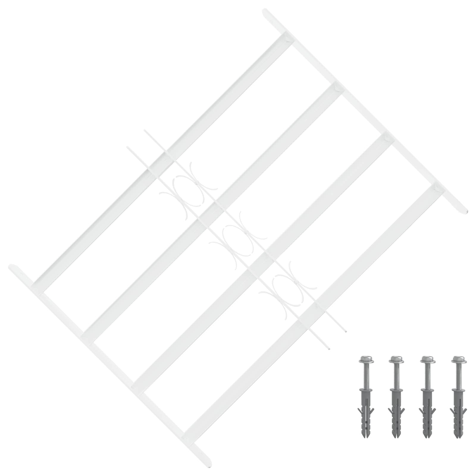 Turvaverkko Ikkunoille, Jossa On 4 Poikkipalkkia 3 Pcs 43-74 Cm