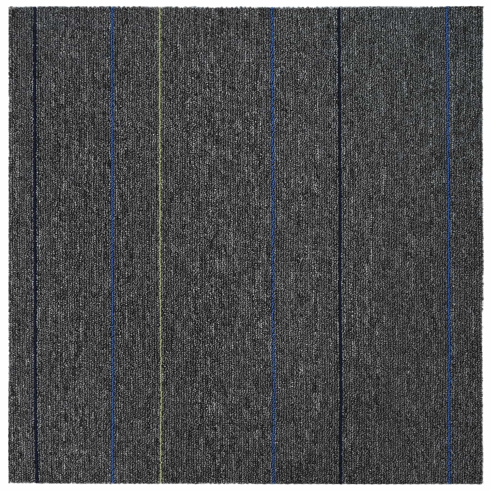 Matto Laatta Keskiharmaa Raidoilla 50 X 50 Cm 20 Pcs