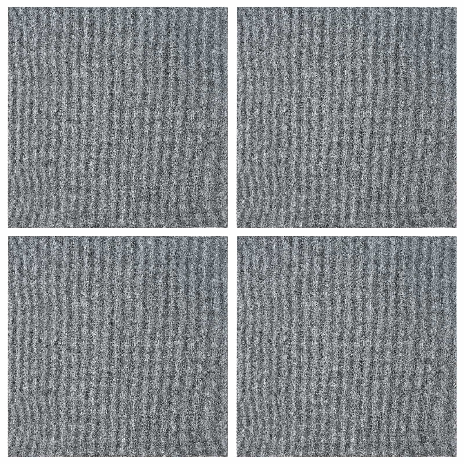 Matto Laatta Vaaleanharmaa 50 X 50 Cm 4 Pcs Pp Ja Bitumi