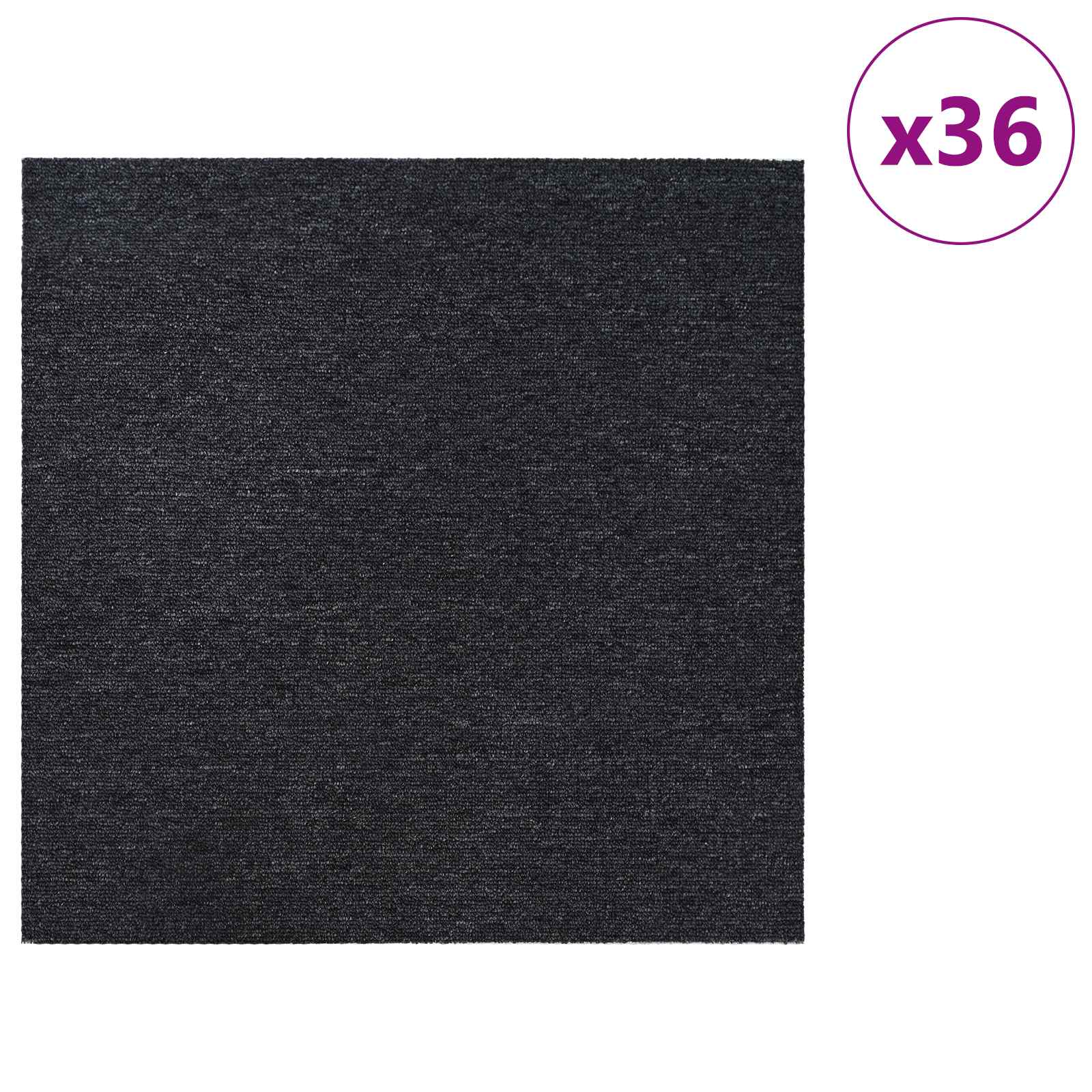 Matto Laatta Tummanharmaa 50 X 50 Cm 36 Pcs Pp Ja Bitumi