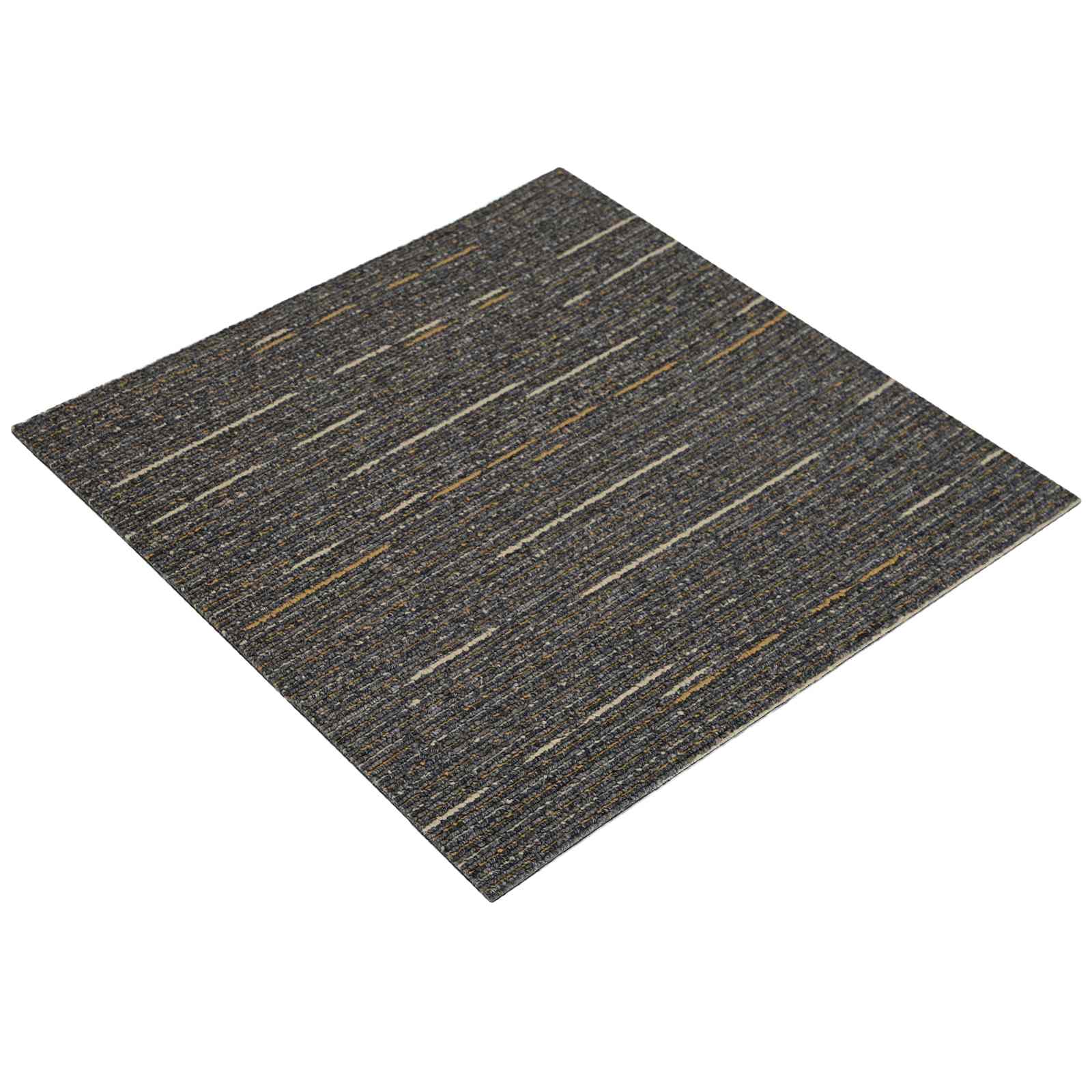 Matto Laatta Raitaraitainen Vaalea Ruskea 50 X 50 Cm 4 Pcs