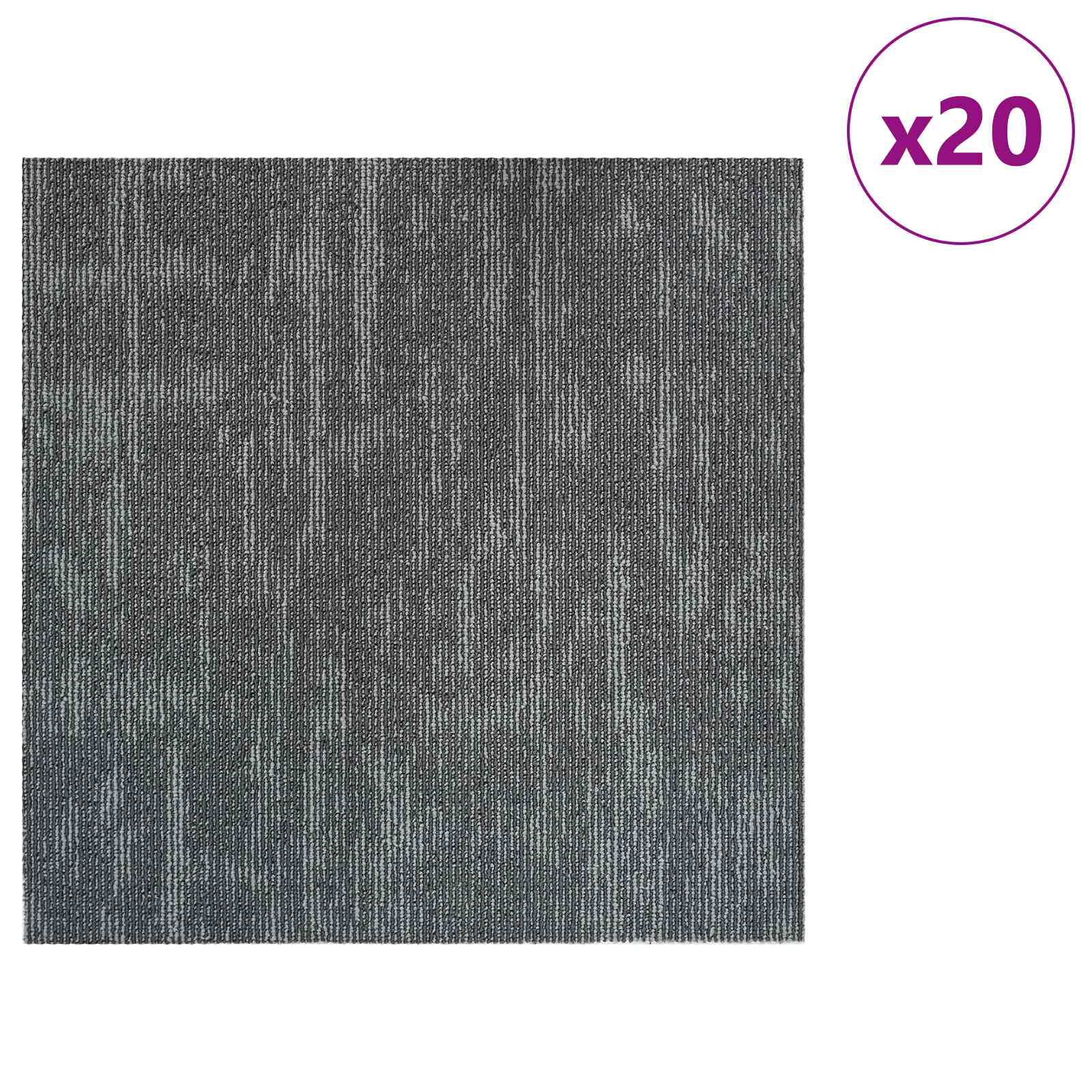 Matto Laatta Betoninharmaa 50 X 50 Cm 20 Pcs Pp Ja Bitumi
