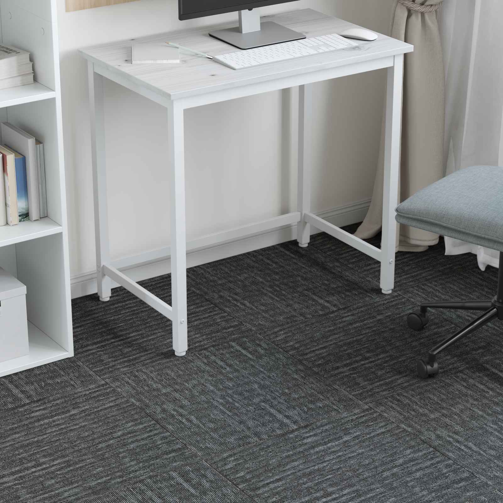 Matto Laatta Betoninharmaa 50 X 50 Cm 36 Pcs Pp Ja Bitumi