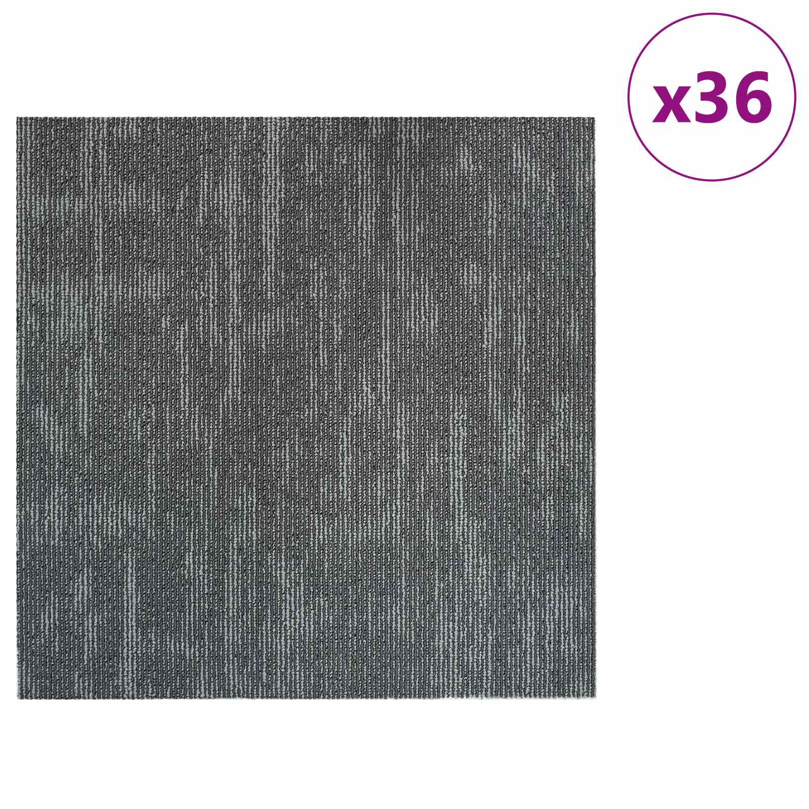 Matto Laatta Betoninharmaa 50 X 50 Cm 36 Pcs Pp Ja Bitumi