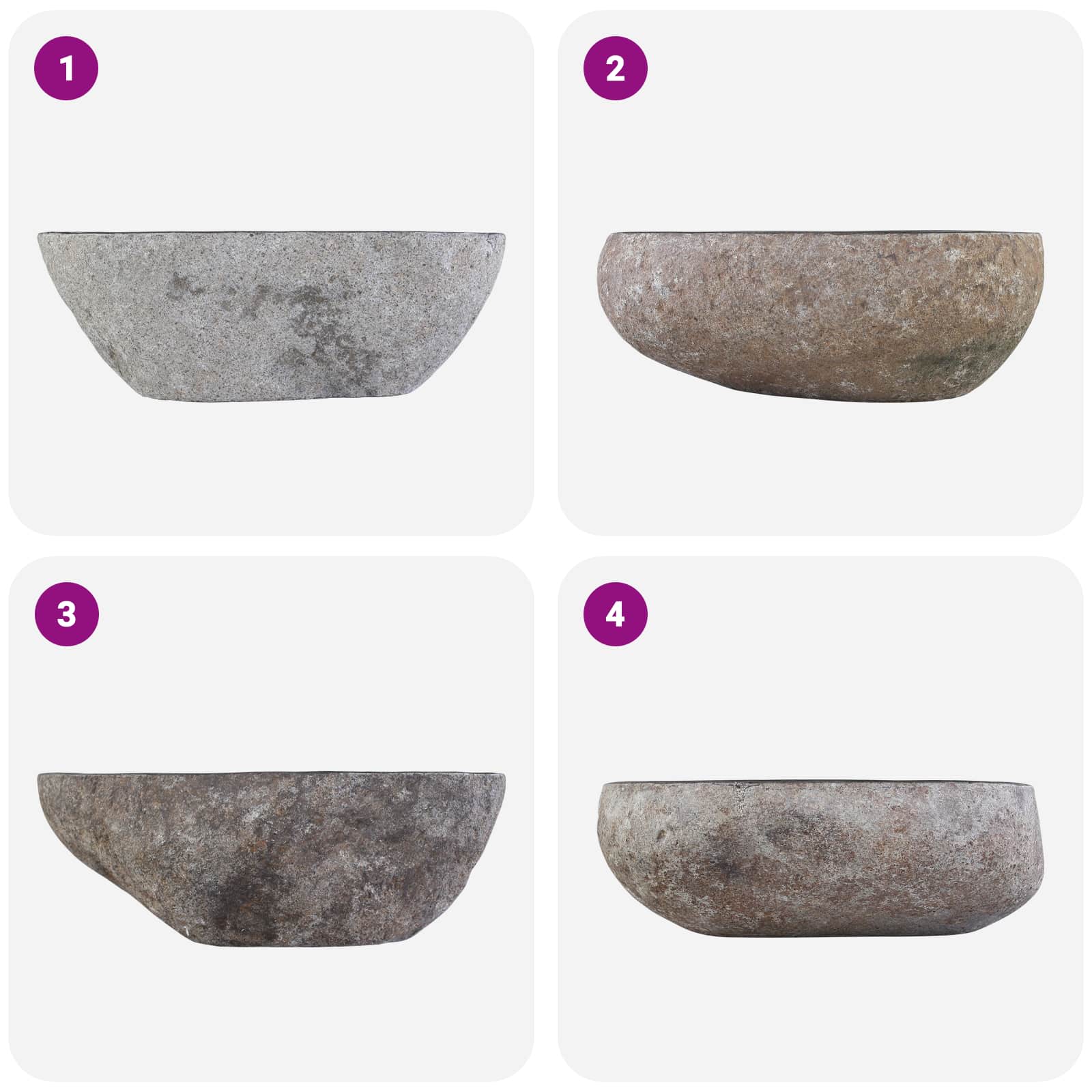 Pesuallas Ovaali Harmaa (32-37) X (27-30) X 12 Cm Joenkivestä