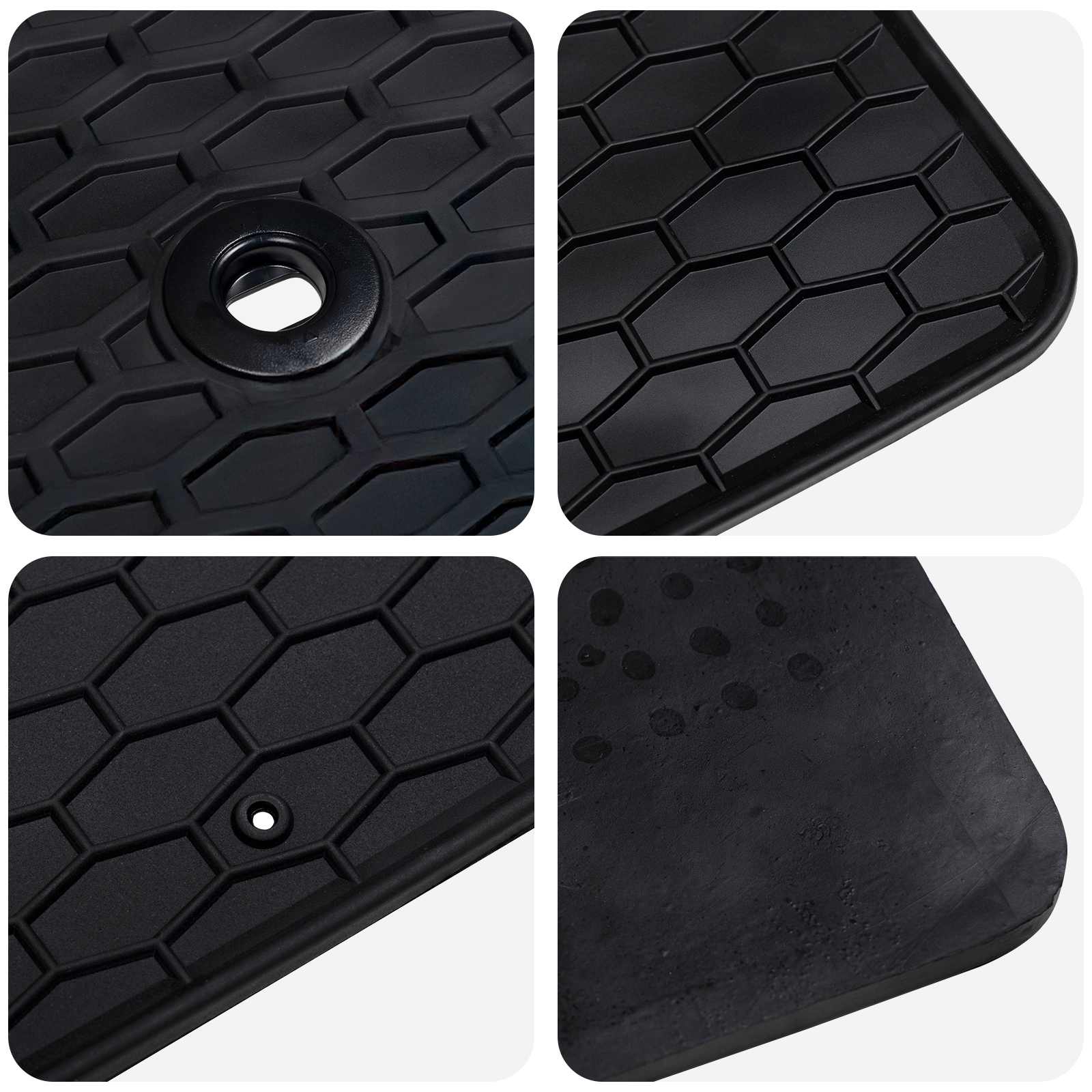 Auton Matto 4 Pcs Musta Kumi