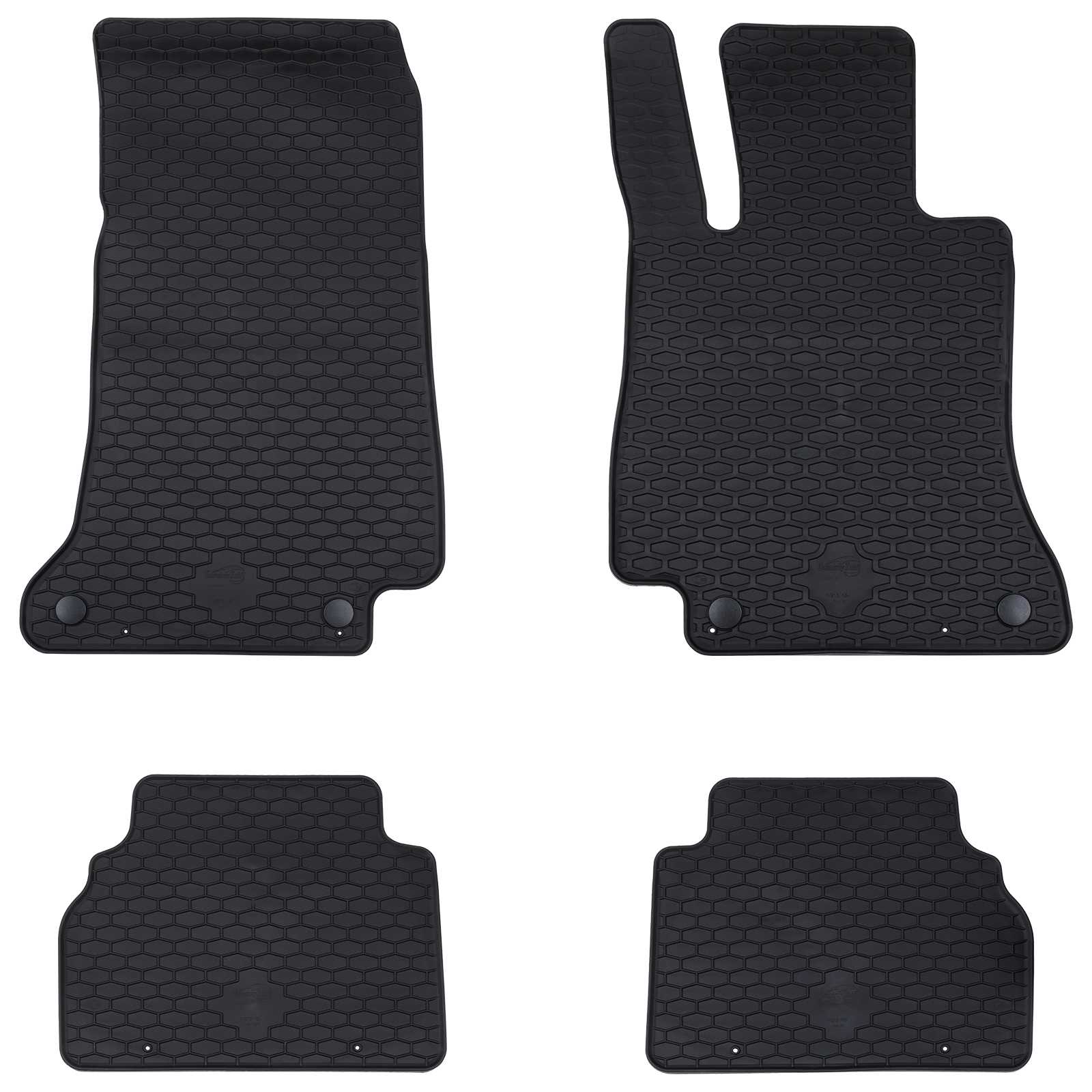 Auton Matto 4 Pcs Musta Kumi