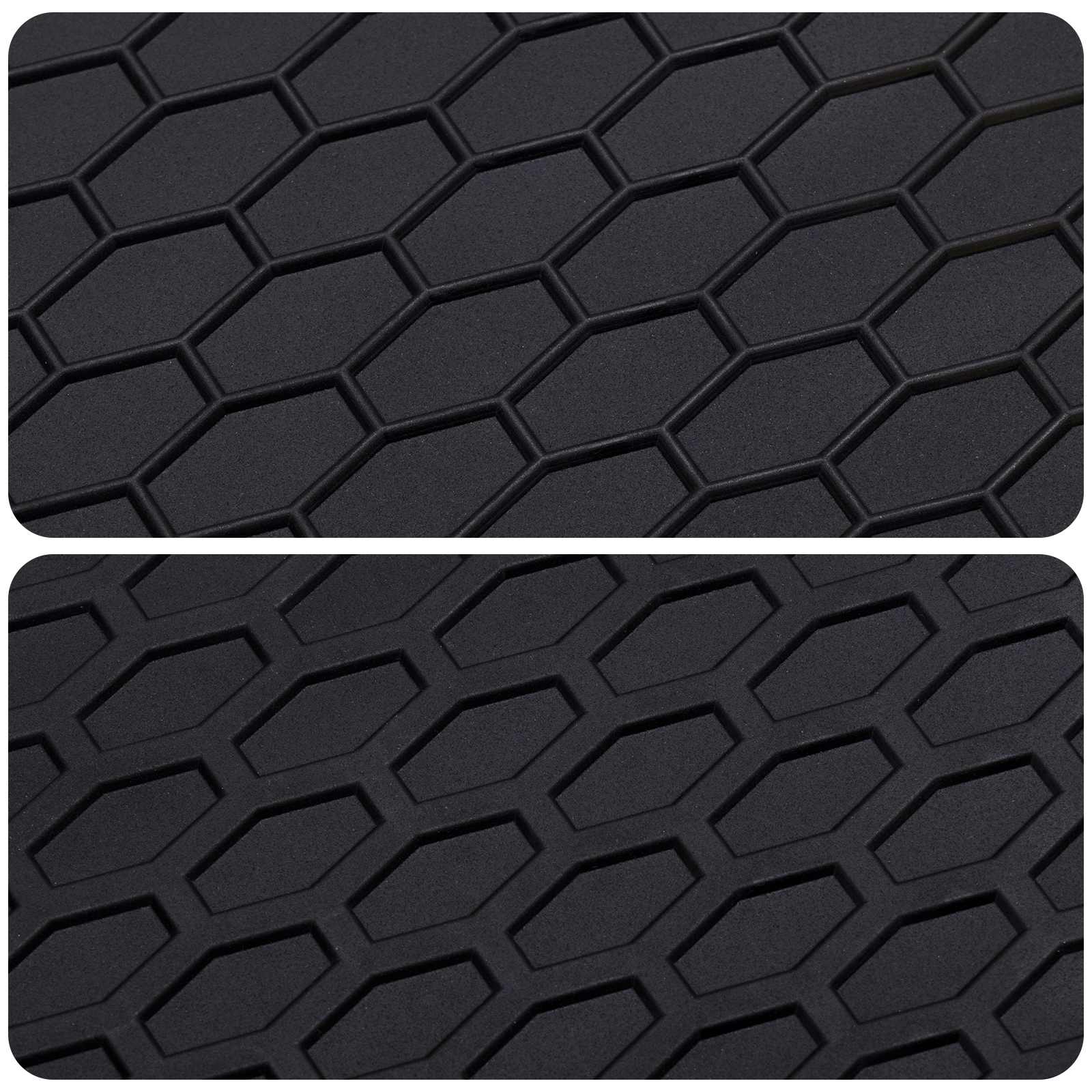 Auton Matto 4 Pcs Musta Kumi