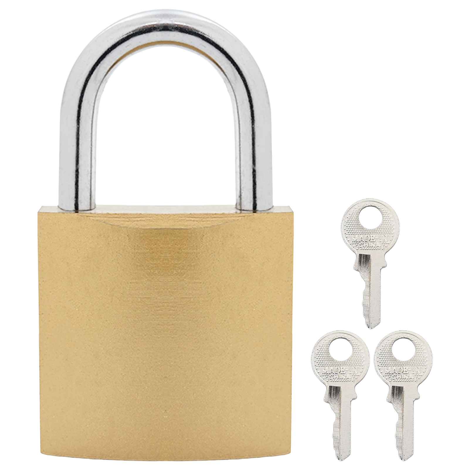 U-Lukko Avaimilla 6 Pcs Messinki Rauta