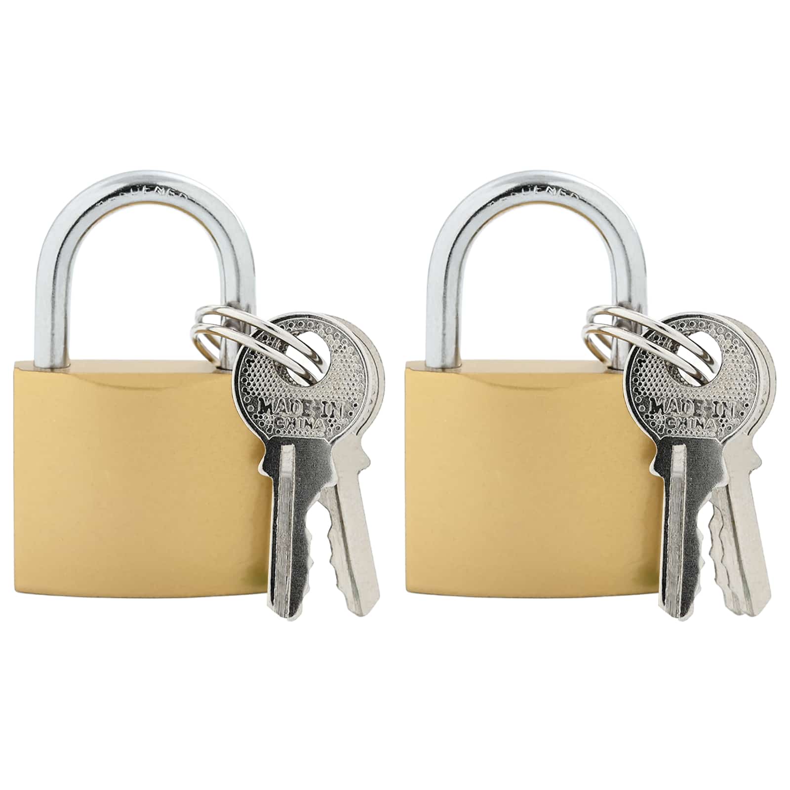U-Lukko Avaimilla 2 Pcs Messinki Rauta