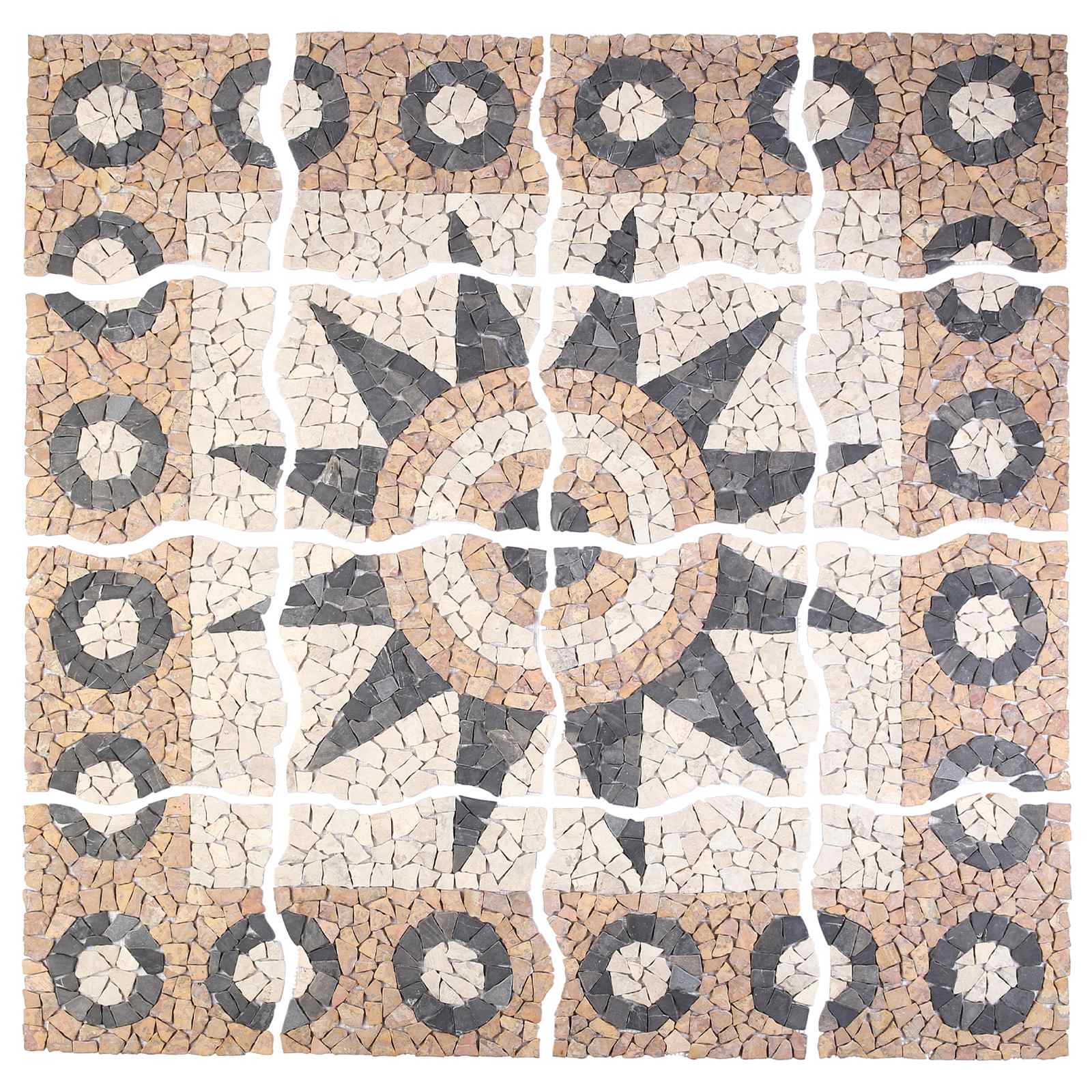 Mosaiikkilaatat Kuviolla Monivärinen 120 X 120 Cm Marmori