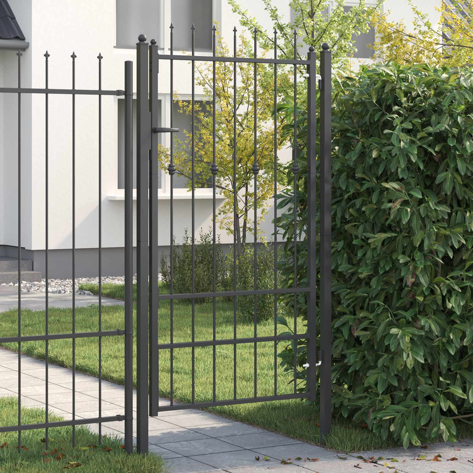 Aitausportti Horst 100 X 175 Cm Metalli Musta Lukittava