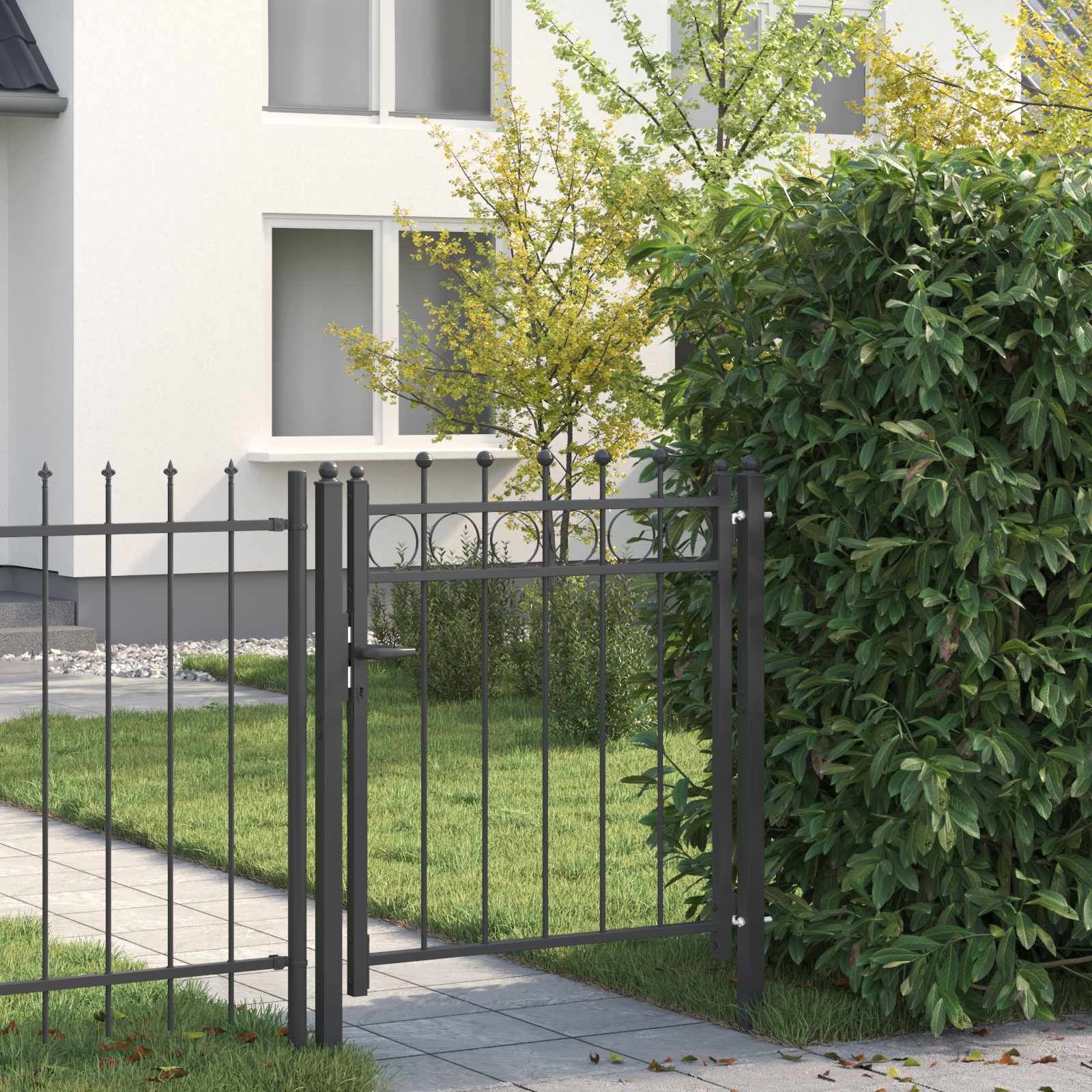 Aitausportti Horst 100 X 100 Cm Metalli Musta Lukittava