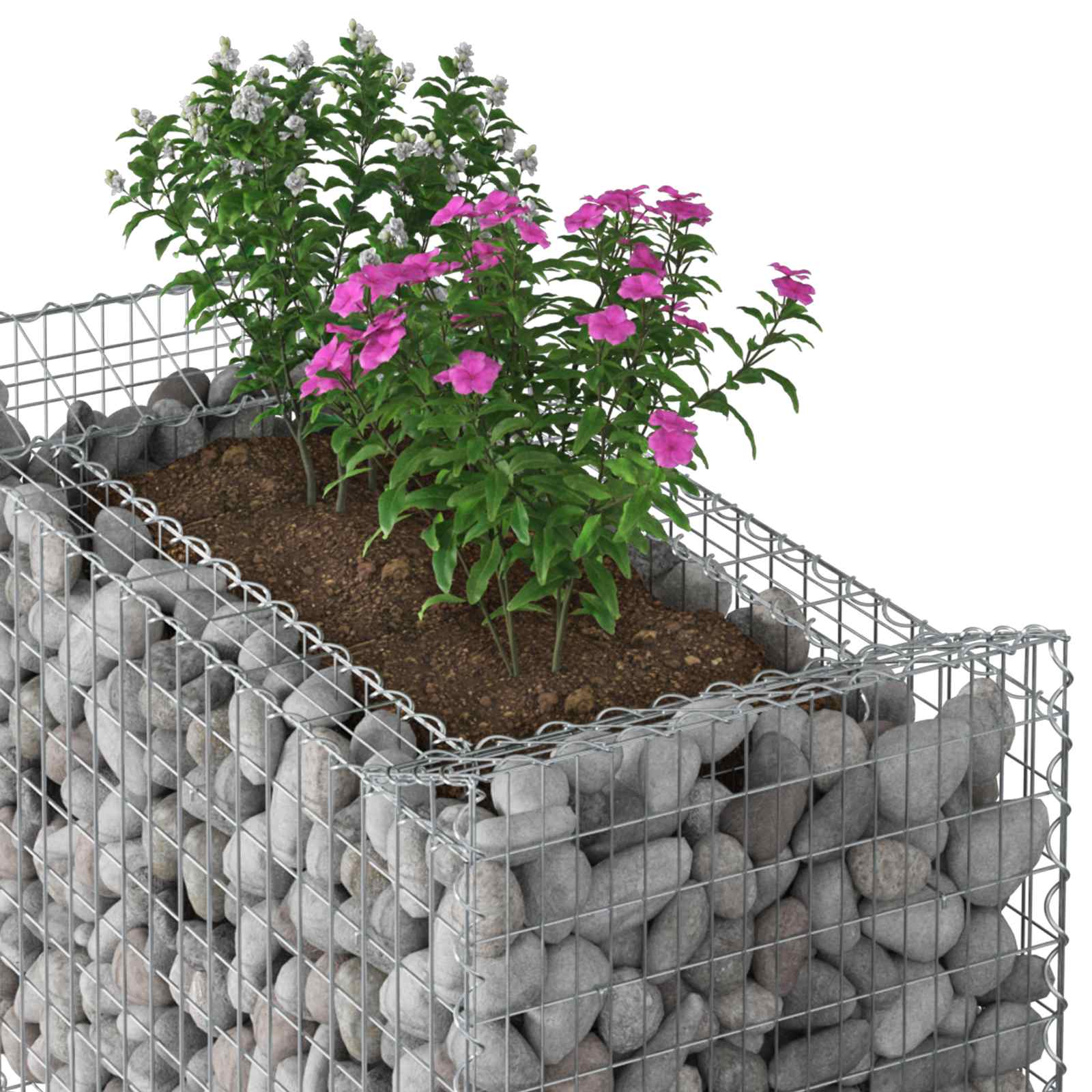 Gabion Kohotettu Peti Hopea
