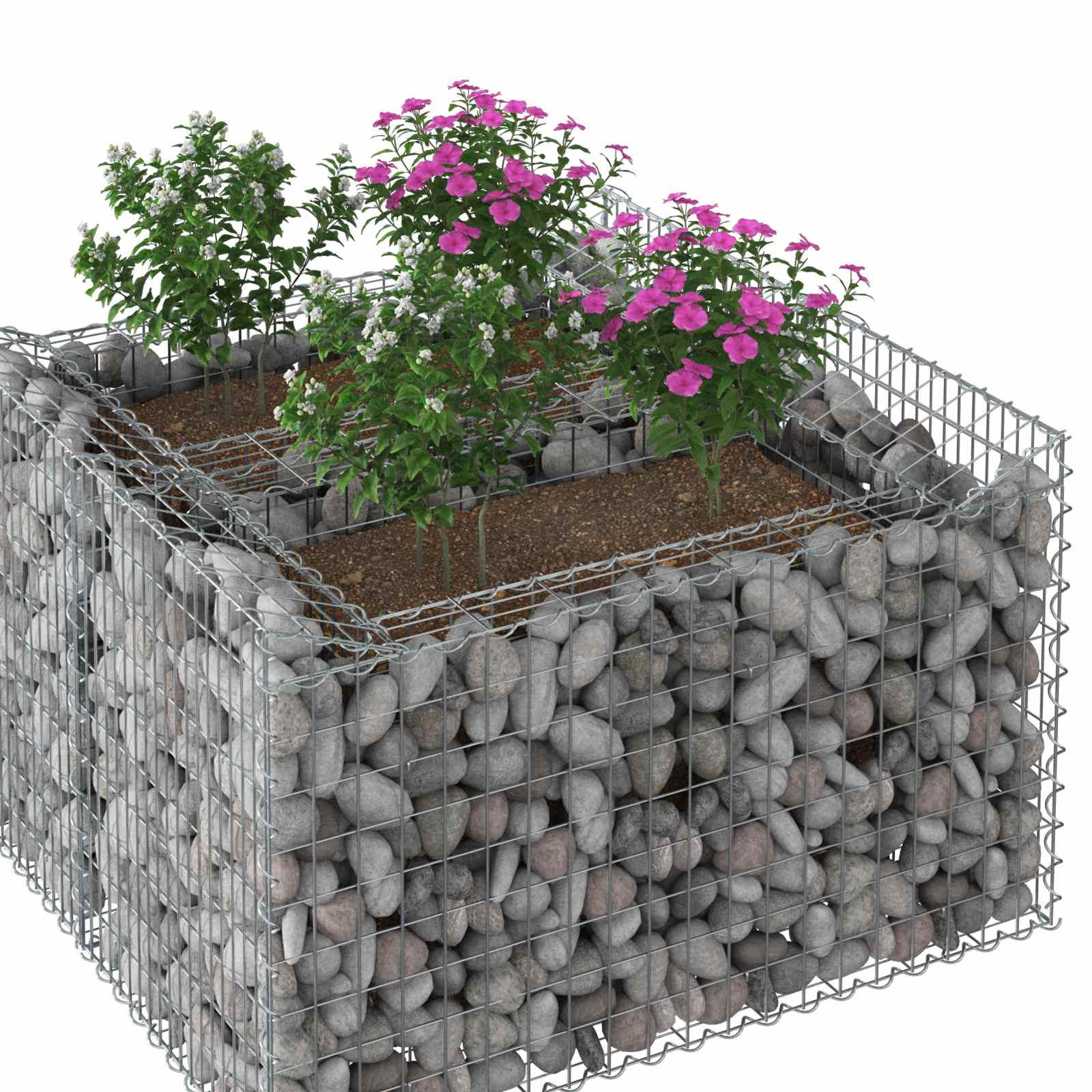 Gabion Kohotettu Peti Hopea