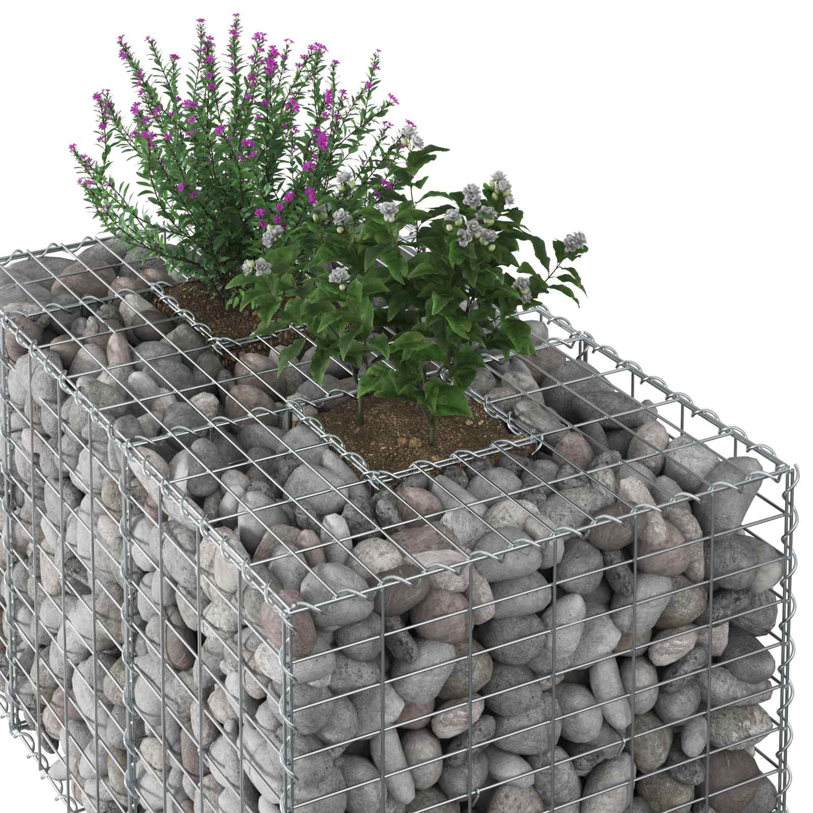 Gabion Kohotettu Peti Hopea
