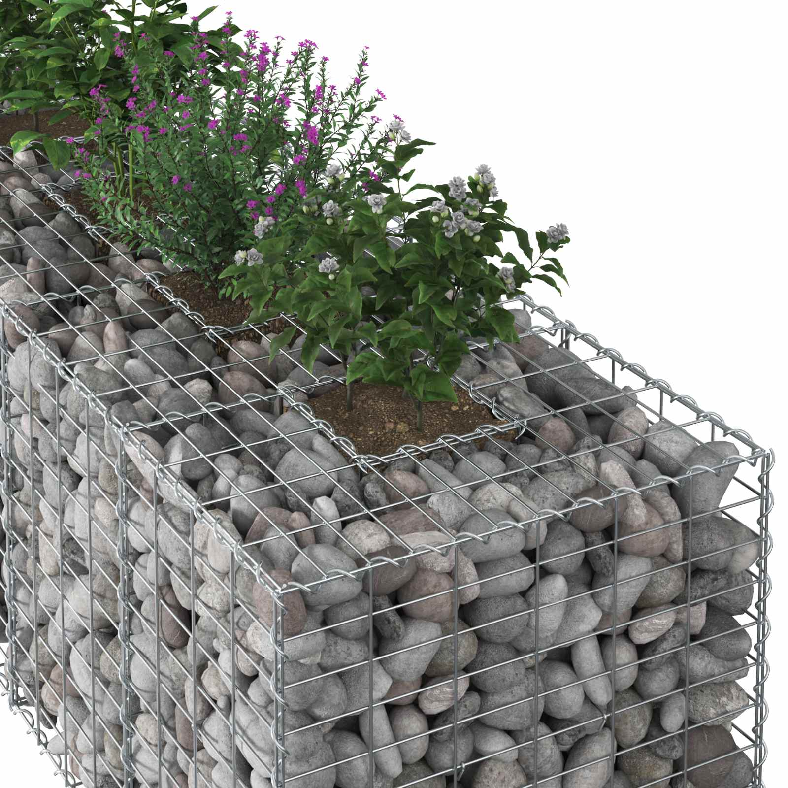 Gabion Kohotettu Peti Hopea