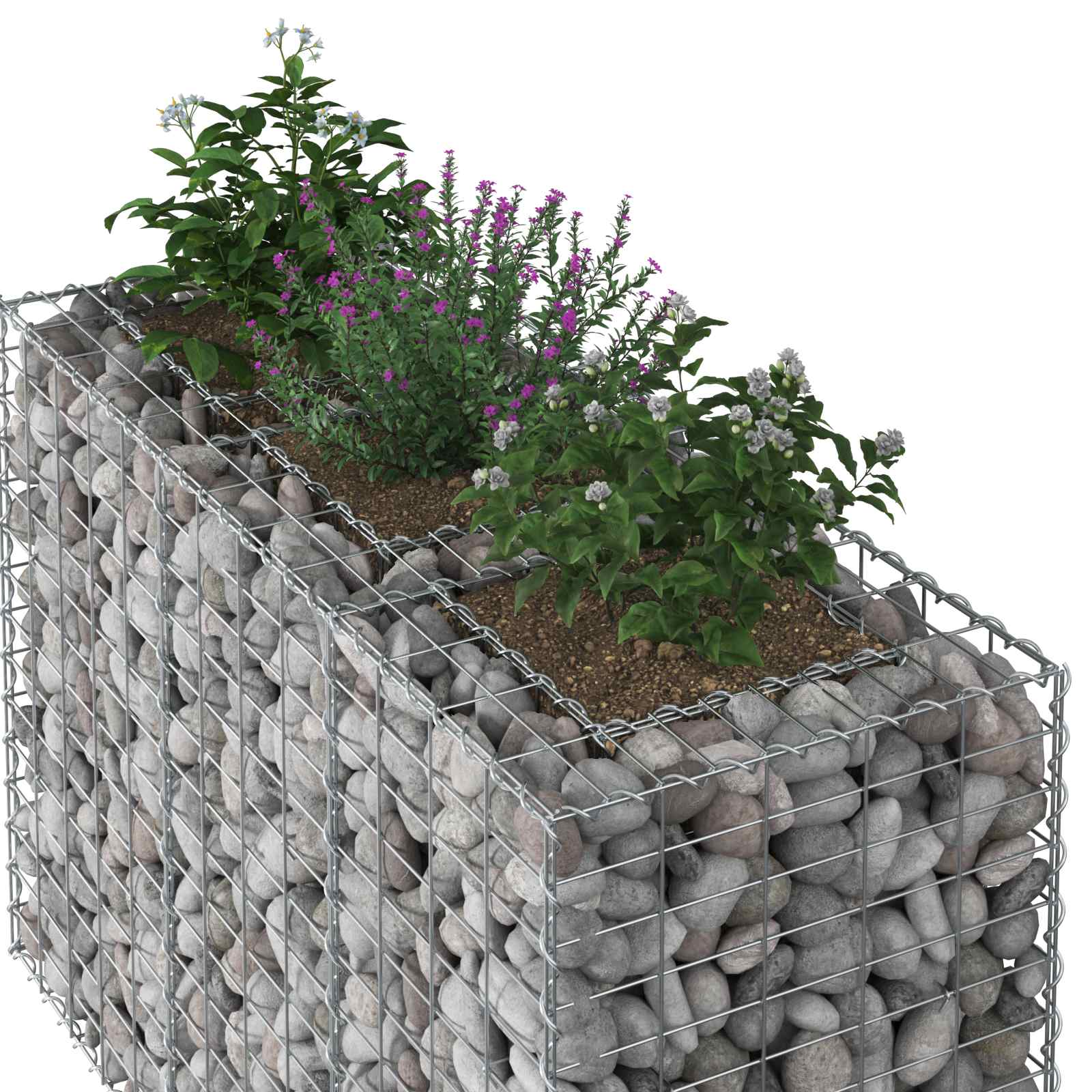Gabion Kohotettu Peti Hopea