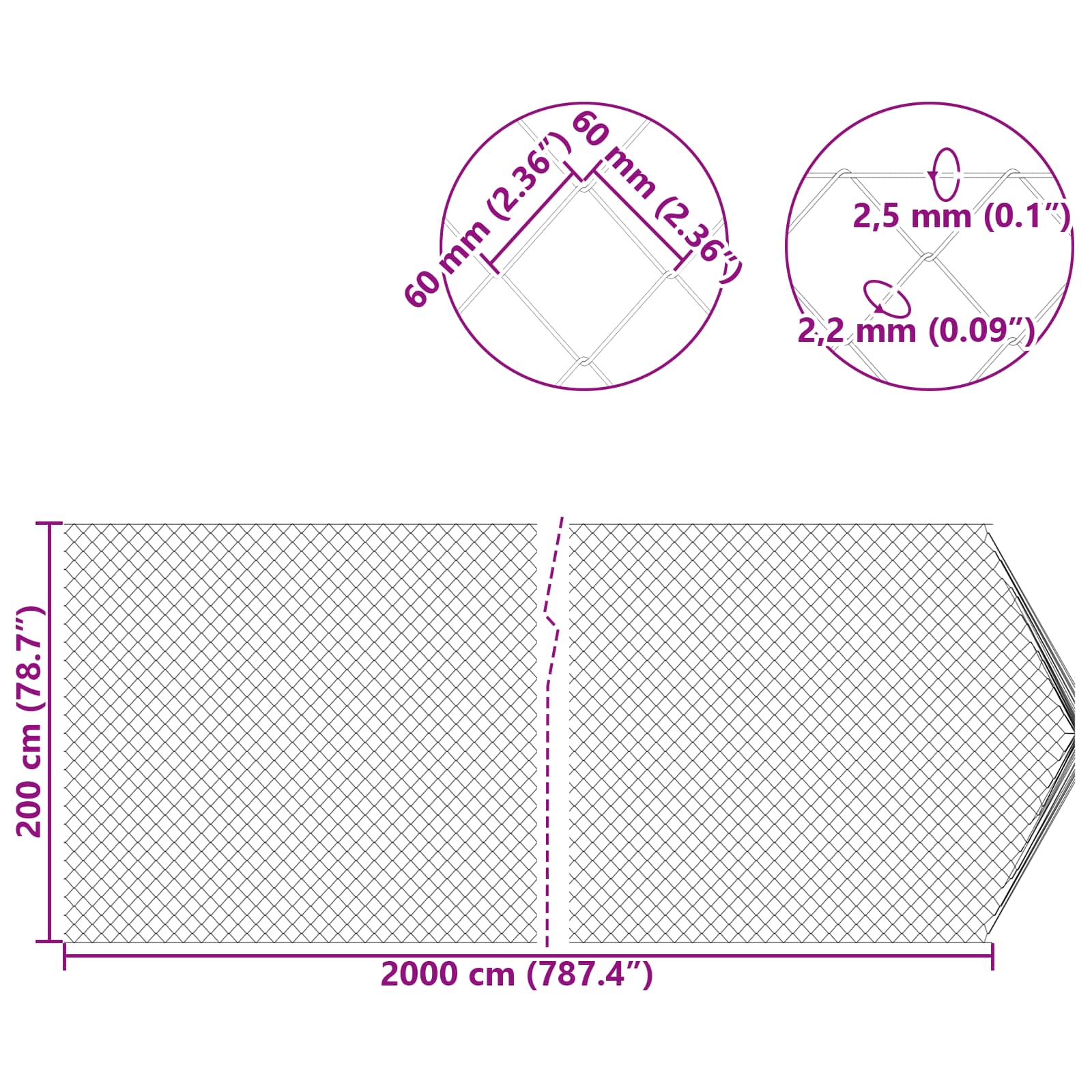Ketjuaita Vihreä 2 X 20 M Teräs