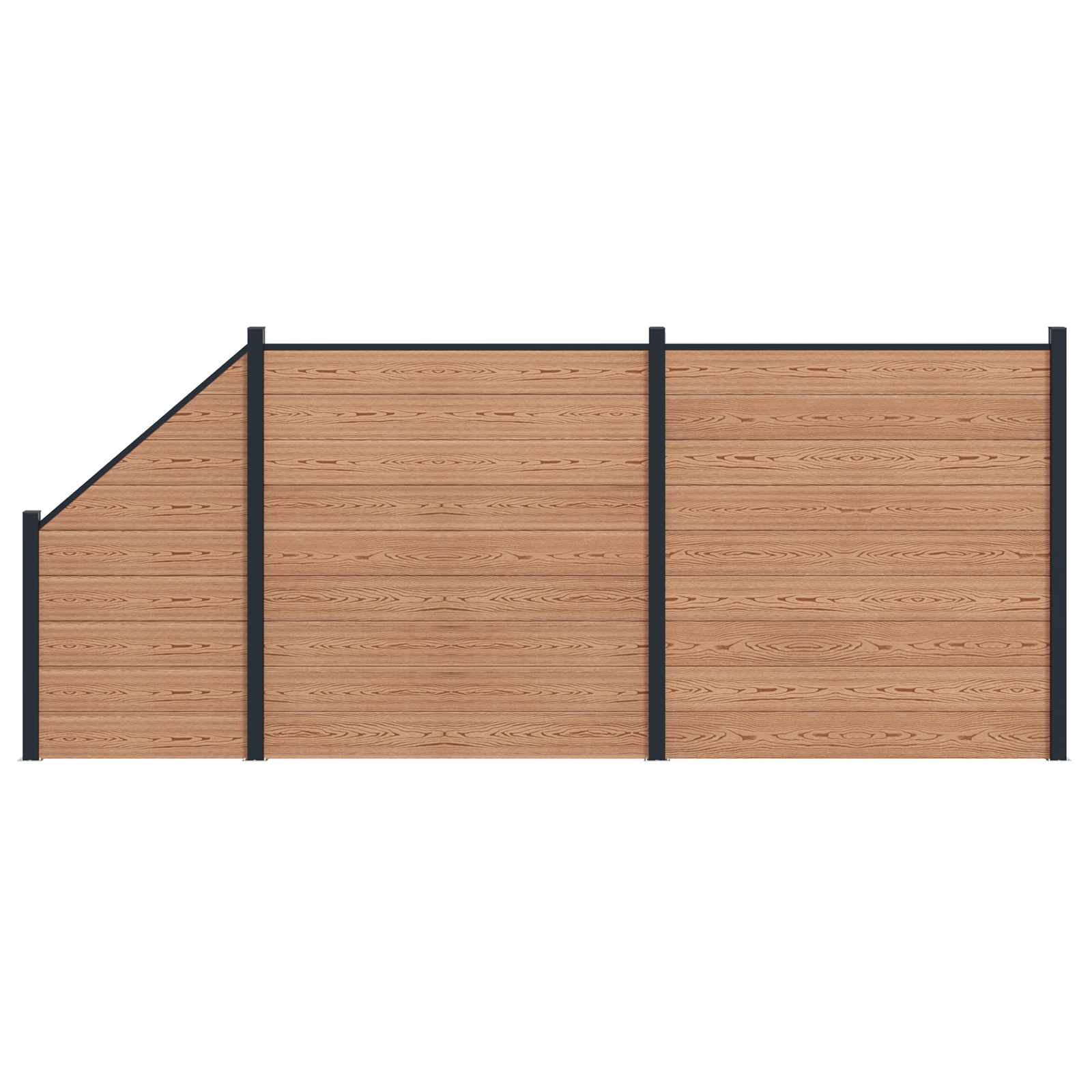 Aidat Setti 3 Pcs 446 X 186 Cm Wpc Ja Alumiini Ruskea