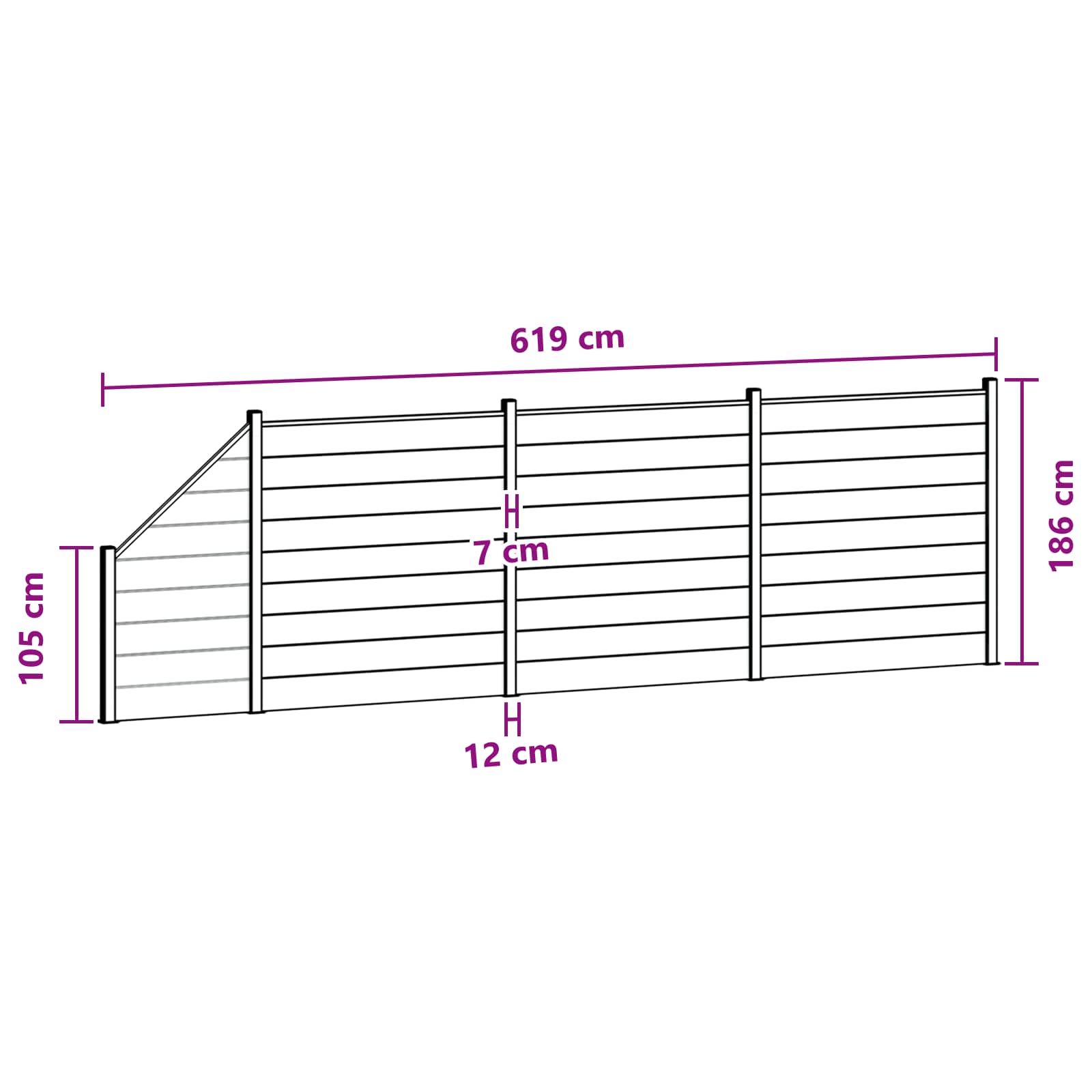 Aidat Setti 4 Pcs 619 X 186 Cm Wpc Ja Alumiini Ruskea