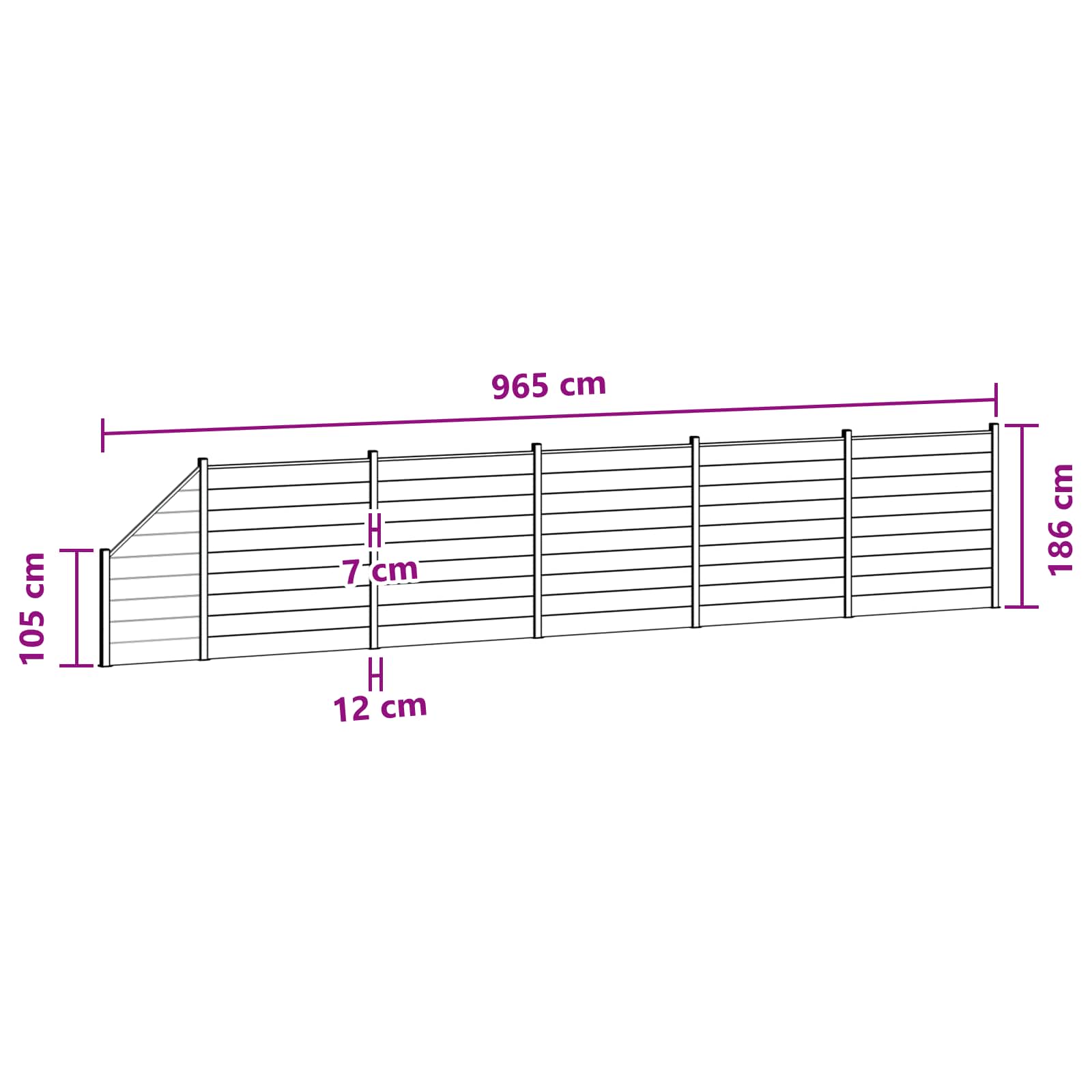 Aidat Setti 6 Pcs 965 X 186 Cm Wpc Ja Alumiini Ruskea