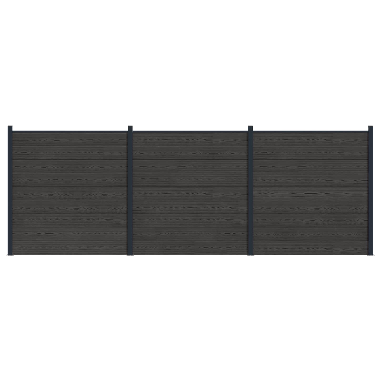 Aidat Setti 3 Pcs 526 X 186 Cm Wpc Ja Alumiini Musta