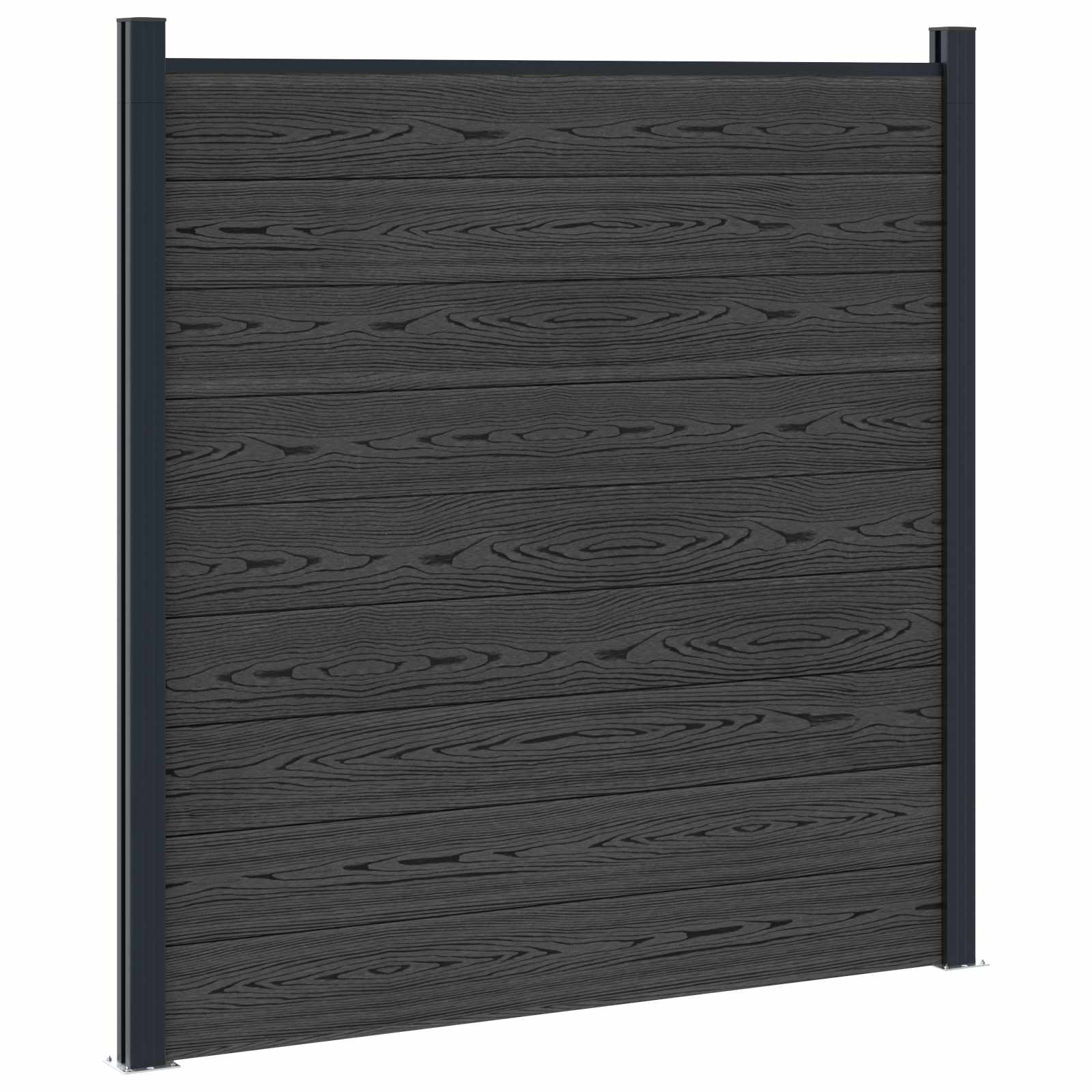 Aidat Setti 7 Pcs 1218 X 186 Cm Wpc Ja Alumiini Musta