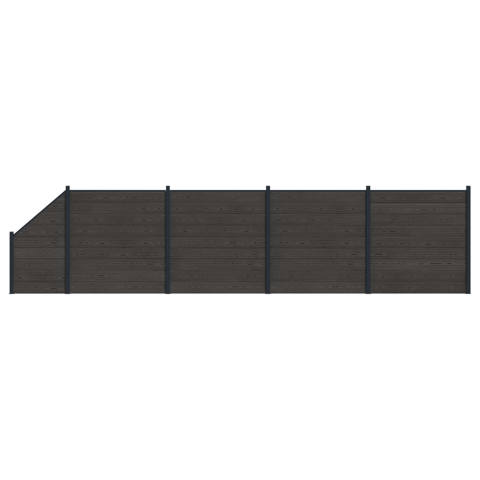 Aidat Setti 5 Pcs 792 X 186 Cm Wpc Ja Alumiini Musta