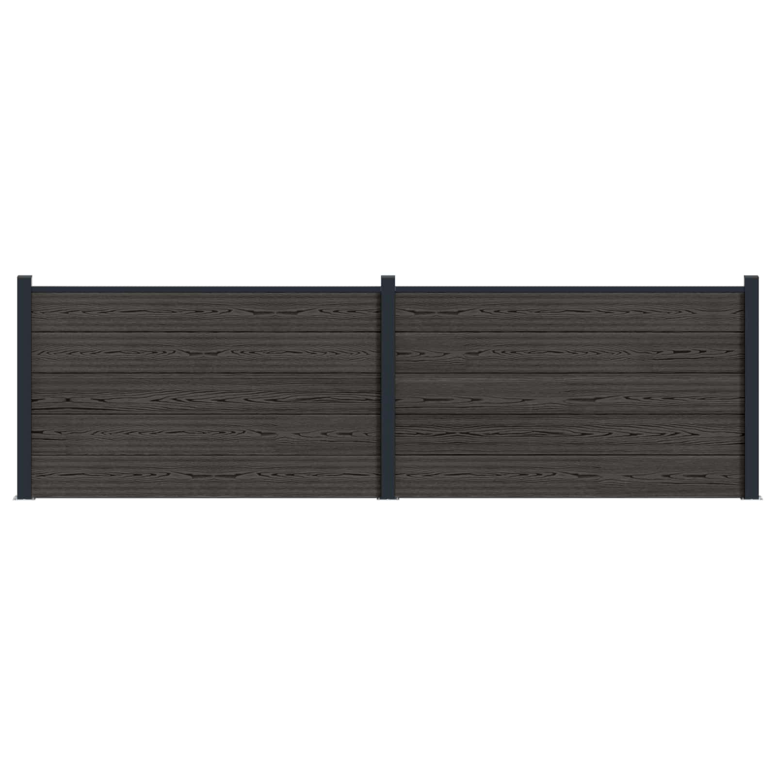 Aidat Setti 2 Pcs 353 X 105 Cm Wpc Ja Alumiini Musta
