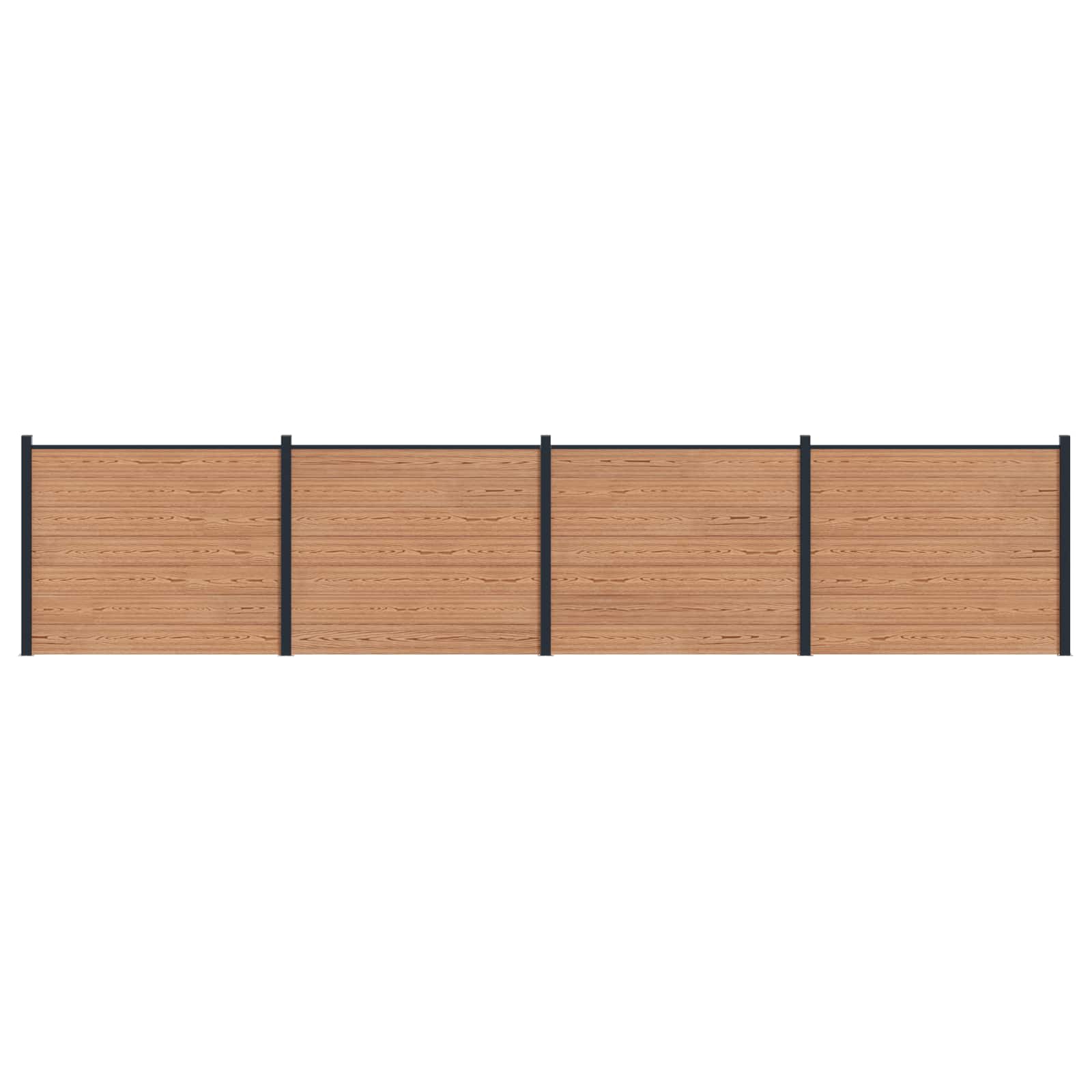 Aitapaneeli 4 Pcs Wpc Ja Alumiini Ruskea