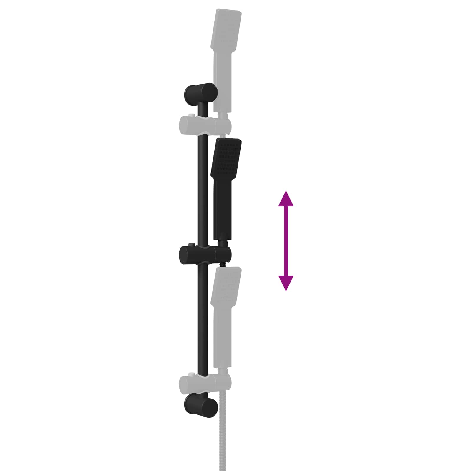 Suihkusuunnitelma Musta 70 Cm Ruostumaton Teräs