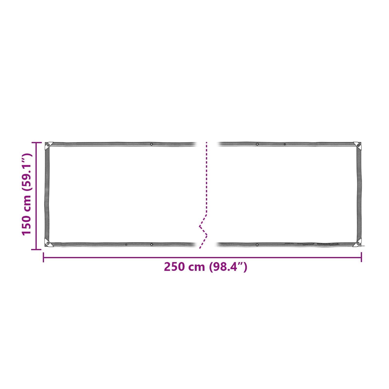 Suojakankaat Läpinäkyvä 2,5 X 1,5 M Pe
