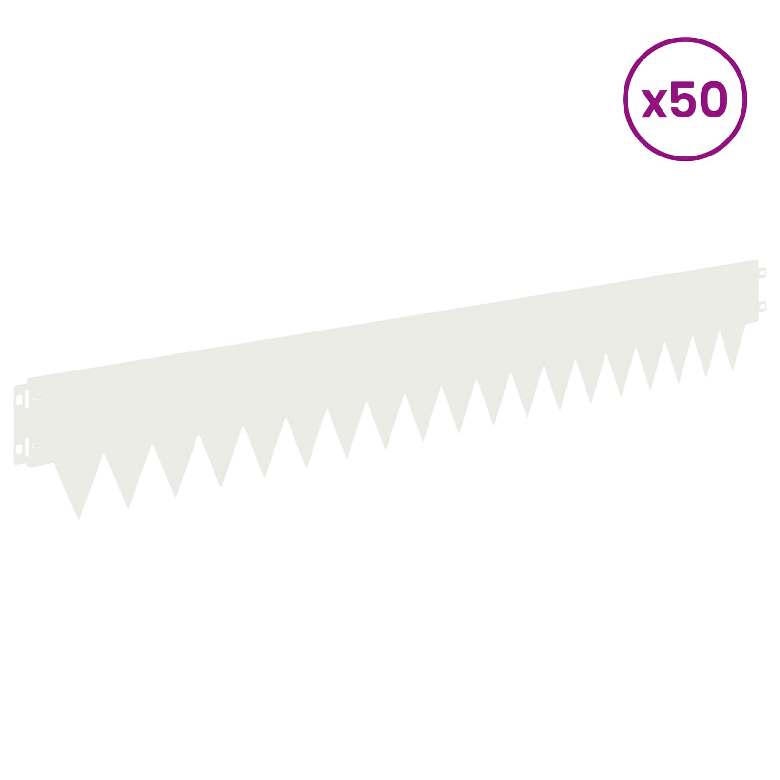 Nurmireunus 50 Pcs 103 X 15 Cm Metalli Valkoinen