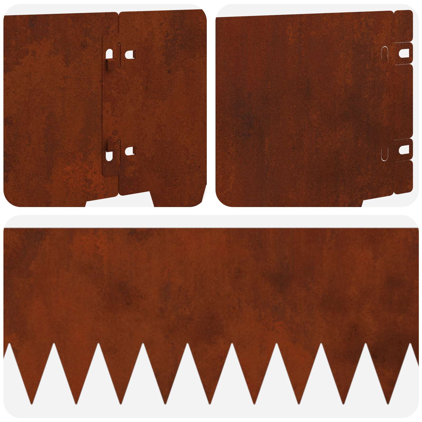 Nurmireunus 30 Pcs 103 X 20 Cm Metalli Ruosteinen