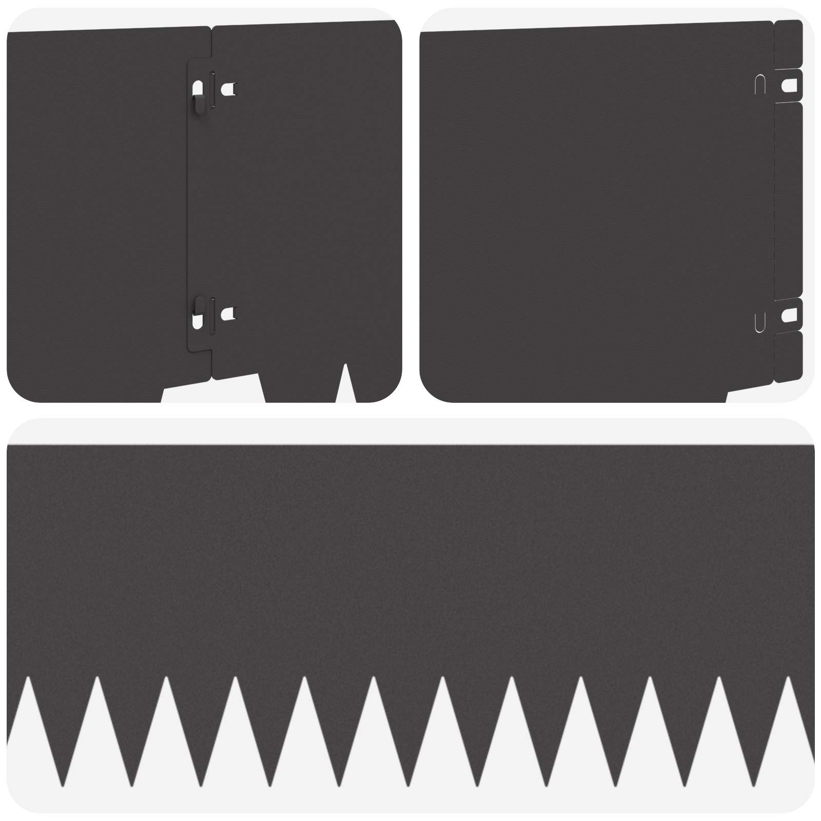 Nurmireunus 10 Pcs 103 X 25 Cm Metalli Musta