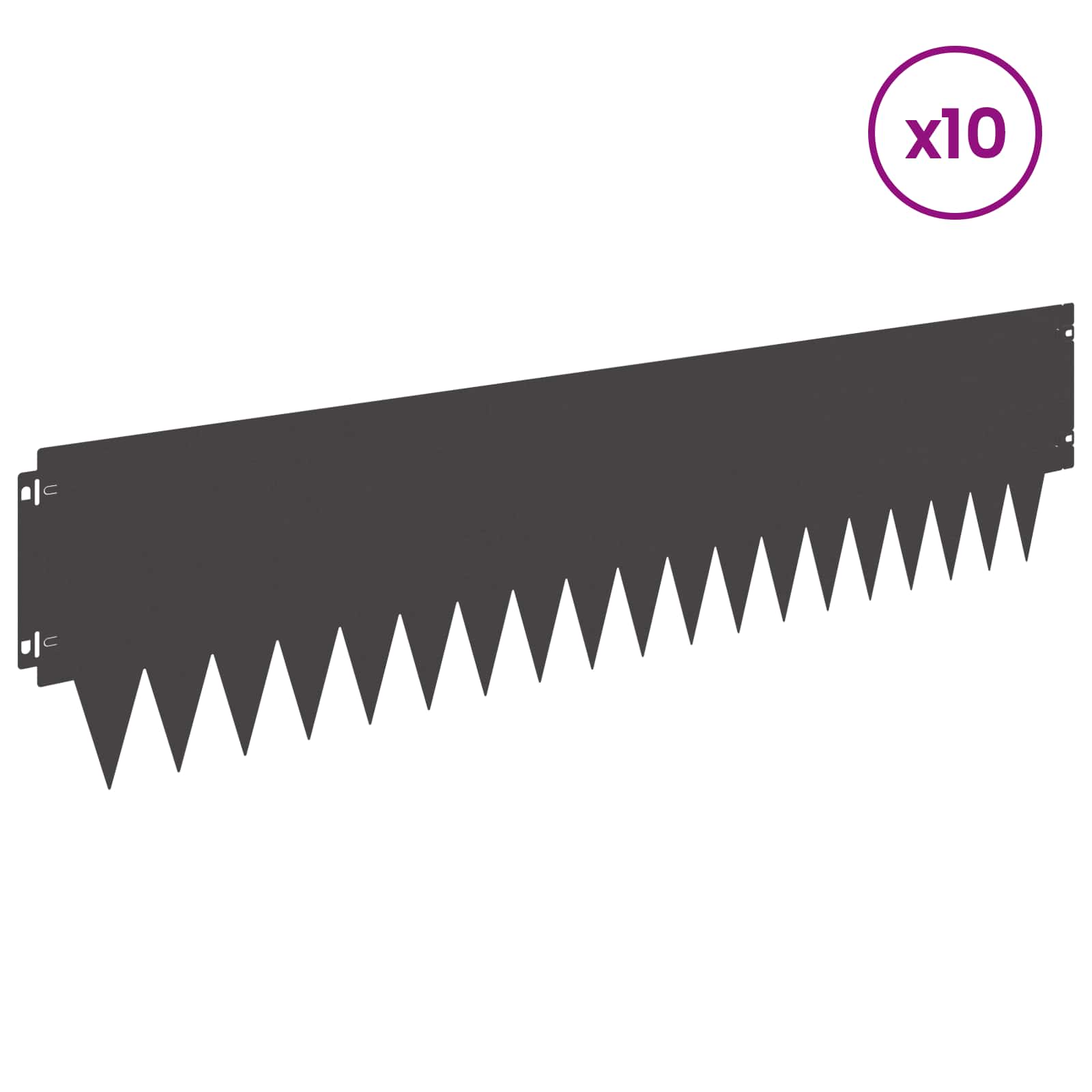 Nurmireunus 10 Pcs 103 X 25 Cm Metalli Musta