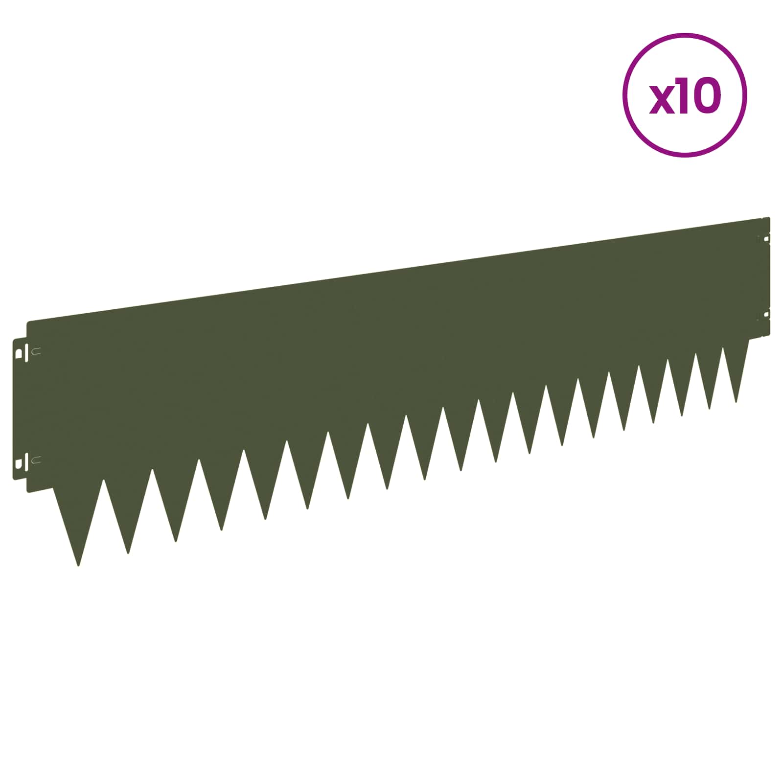 Nurmireunus 10 Pcs 103 X 25 Cm Metalli Oliivinvihreä