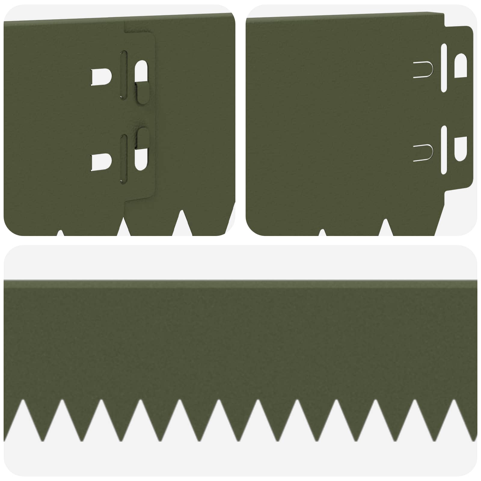 Nurmireunus 10 Pcs 103 X 10 Cm Teräs Oliivinvihreä