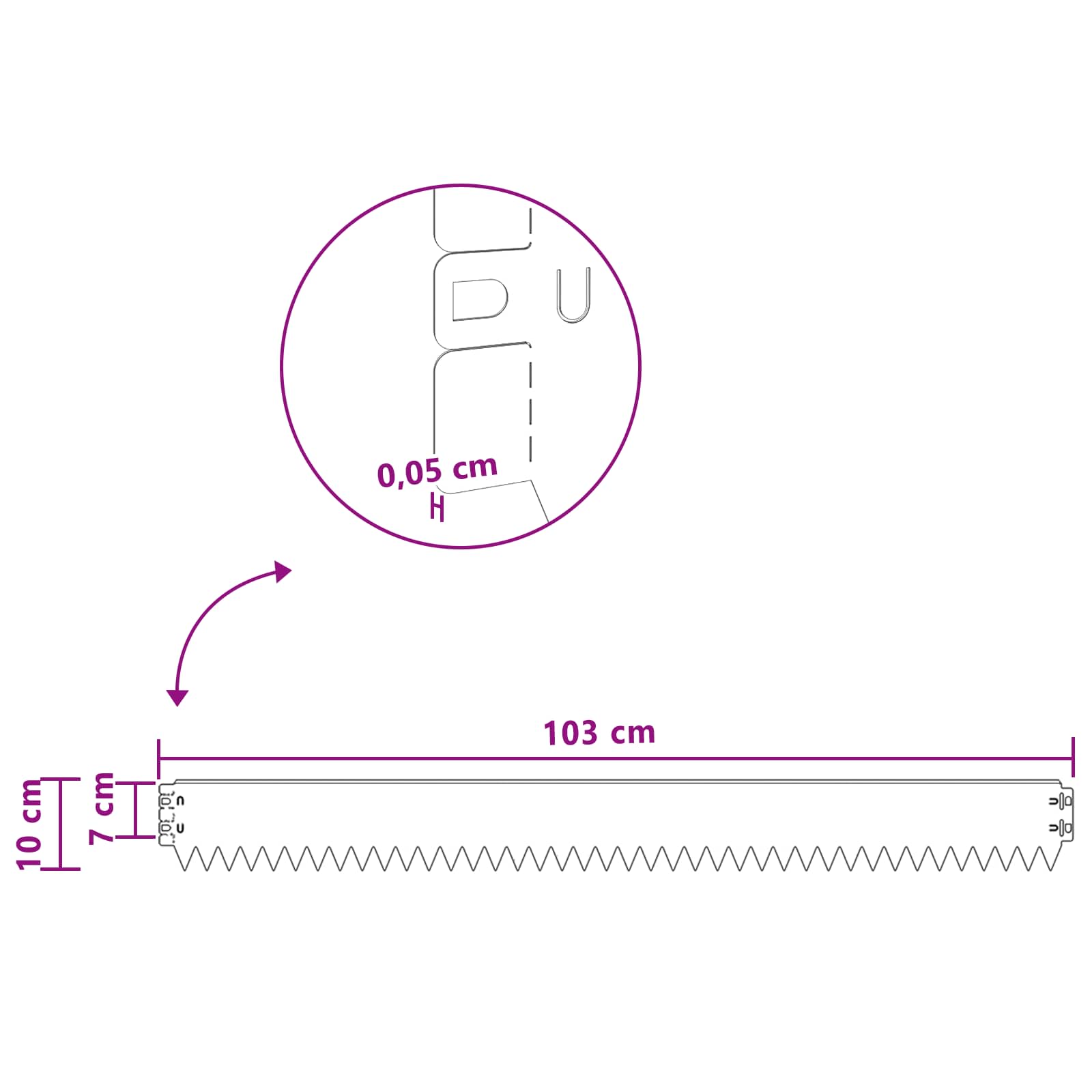 Nurmireunus 30 Pcs 103 X 10 Cm Teräs Oliivinvihreä