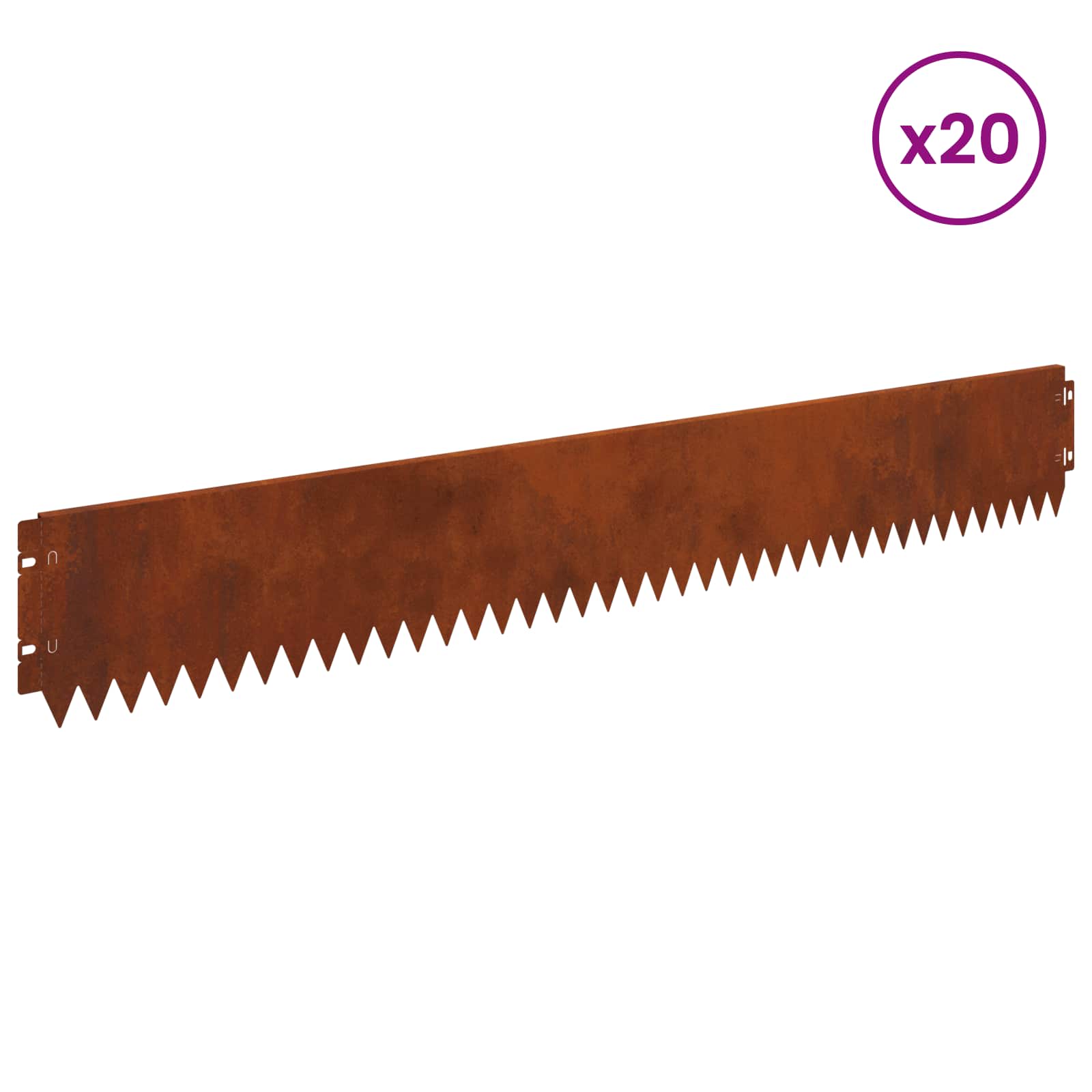 Nurmireunus 20 Pcs 103 X 15 Cm Teräs Ruosteinen