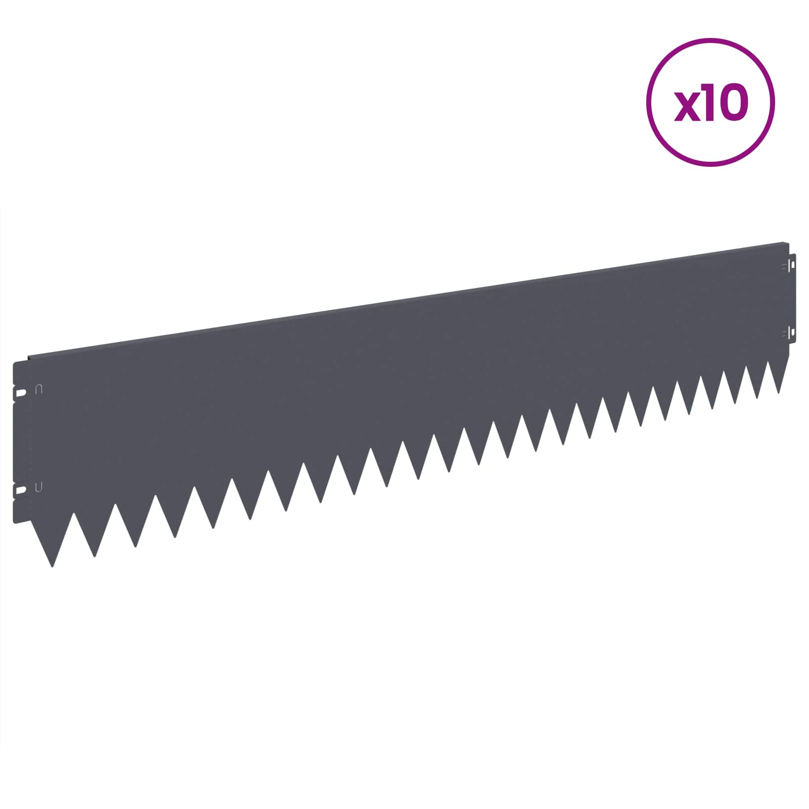Nurmireunus 10 Pcs 103 X 20 Cm Teräs Antrasiitti