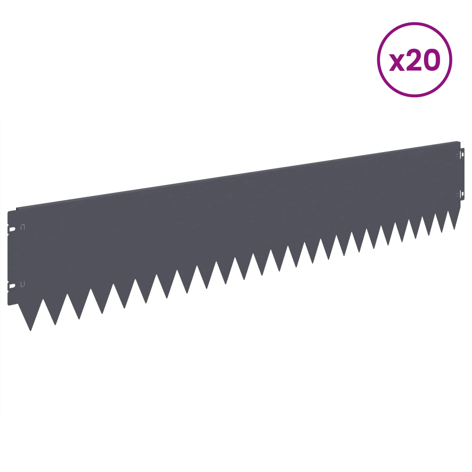 Nurmireunus 20 Pcs 103 X 20 Cm Teräs Antrasiitti