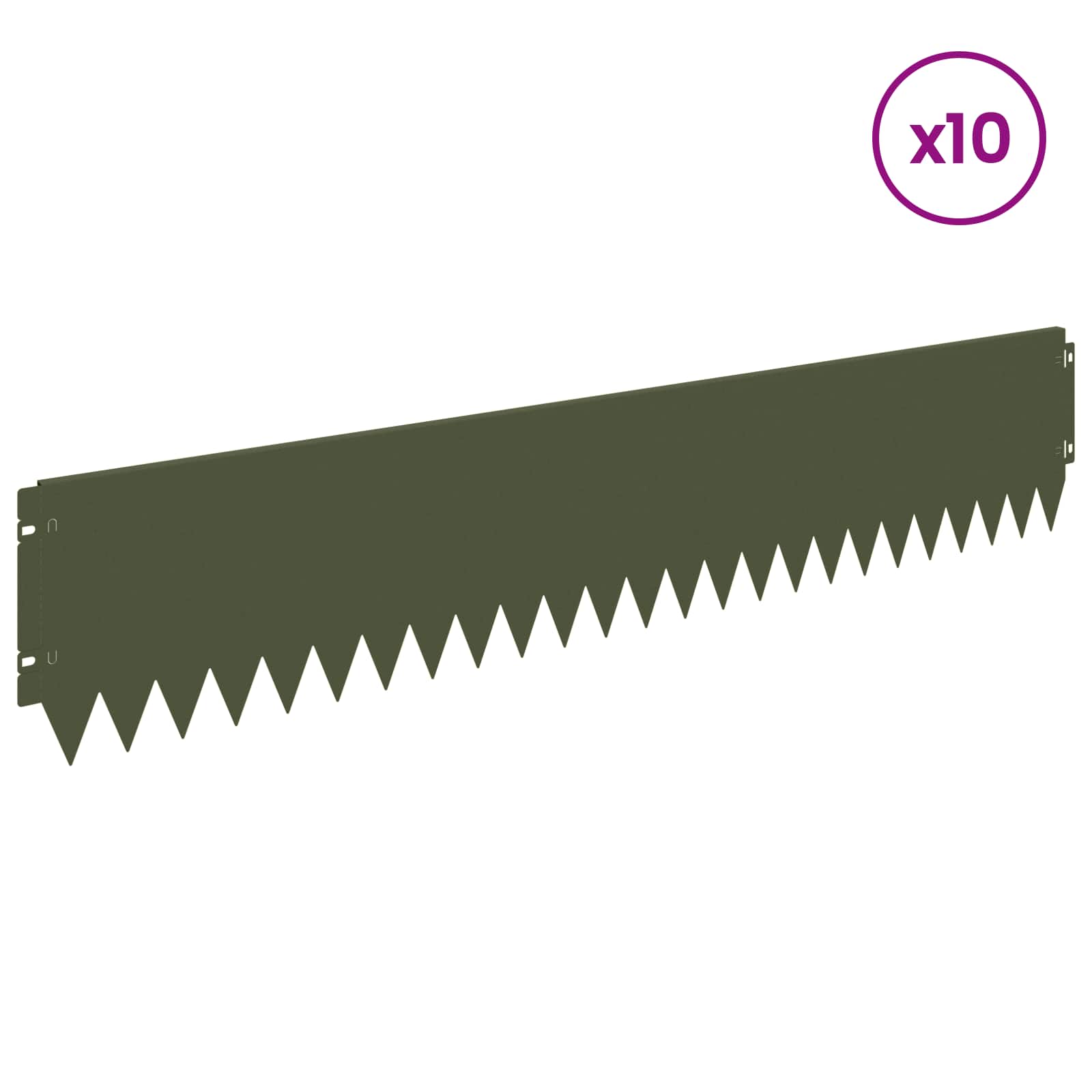 Nurmireunus 10 Pcs 103 X 20 Cm Teräs Oliivinvihreä