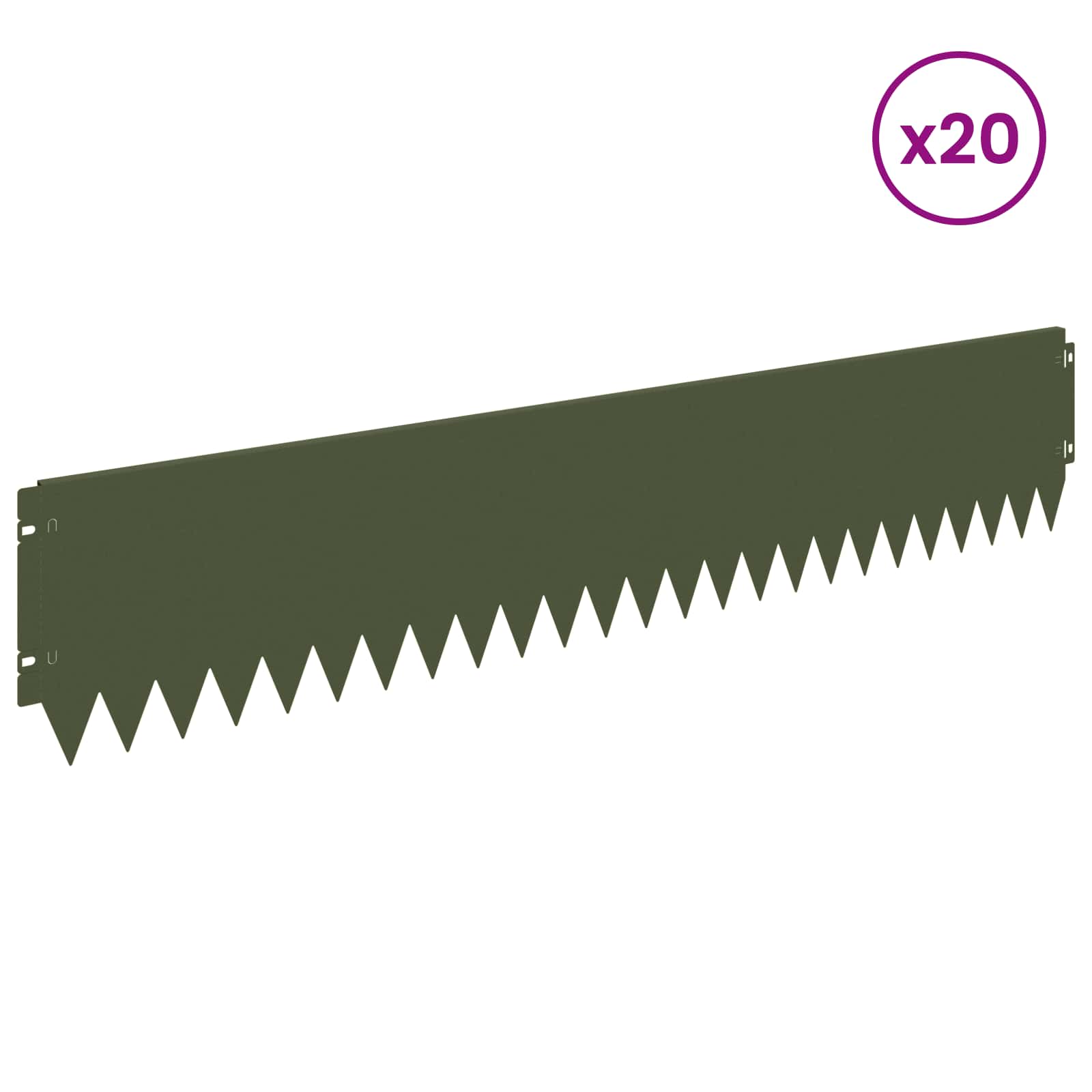 Nurmireunus 20 Pcs 103 X 20 Cm Teräs Oliivinvihreä