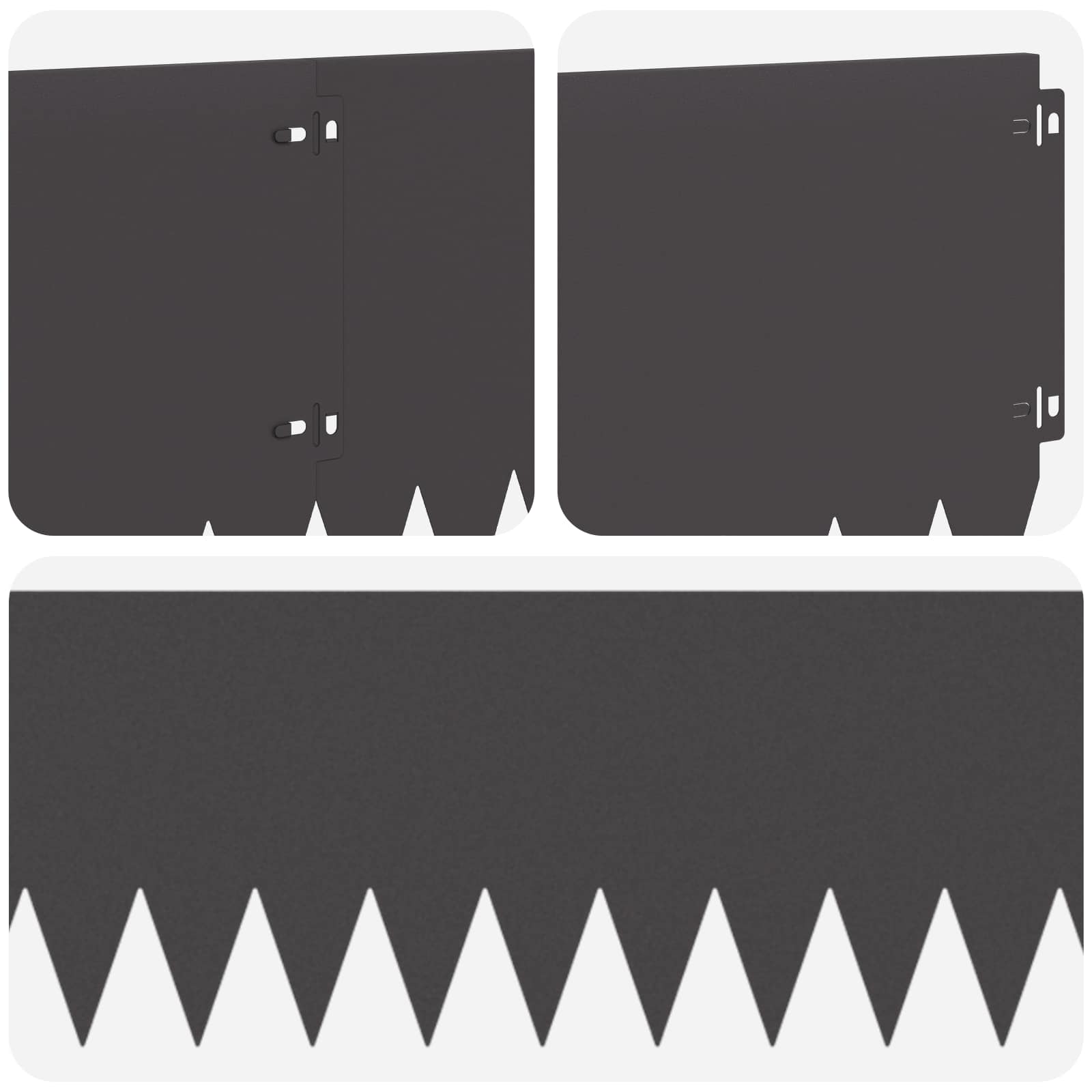 Nurmireunus 10 Pcs 103 X 25 Cm Teräs Musta