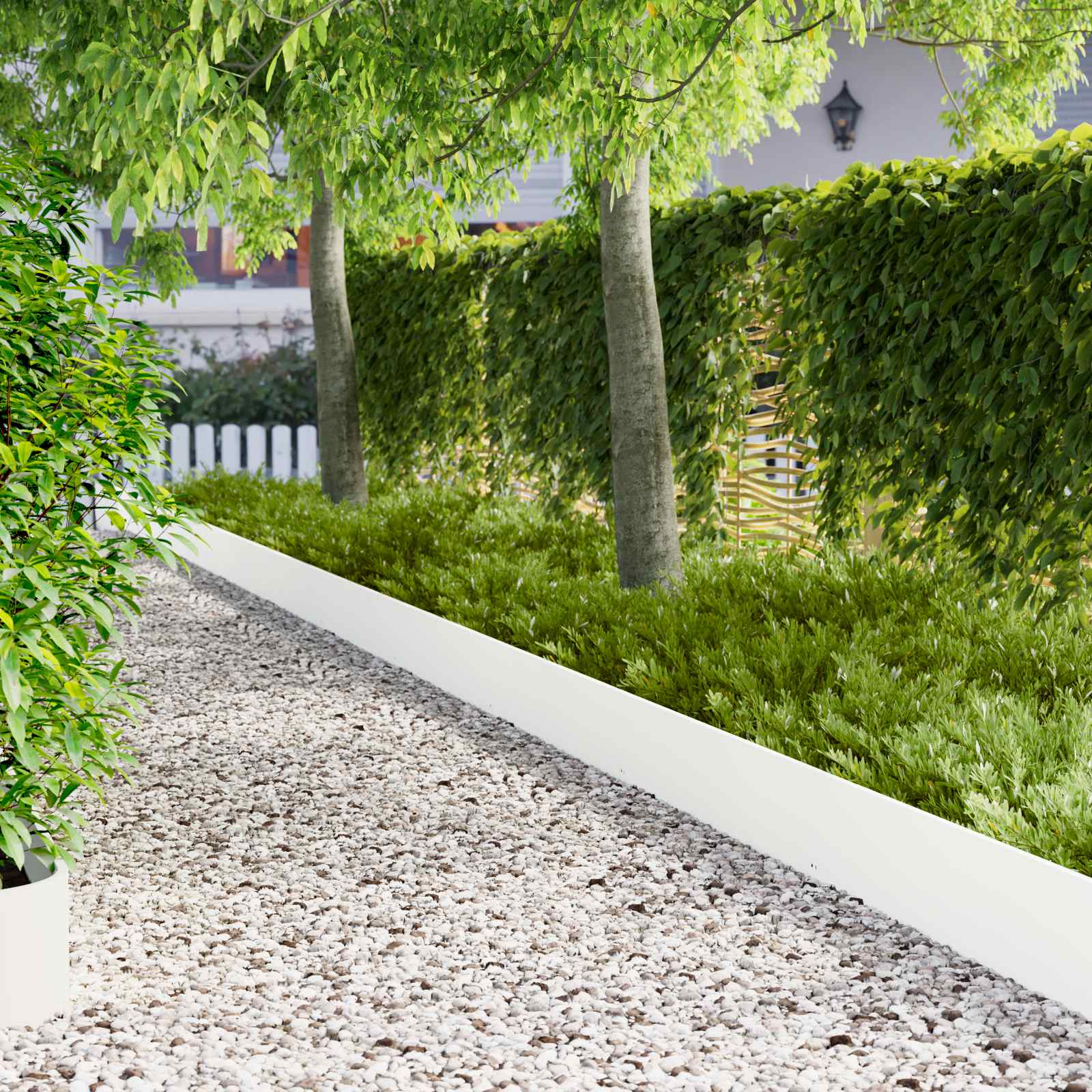 Nurmireunus 20 Pcs 103 X 25 Cm Teräs Valkoinen